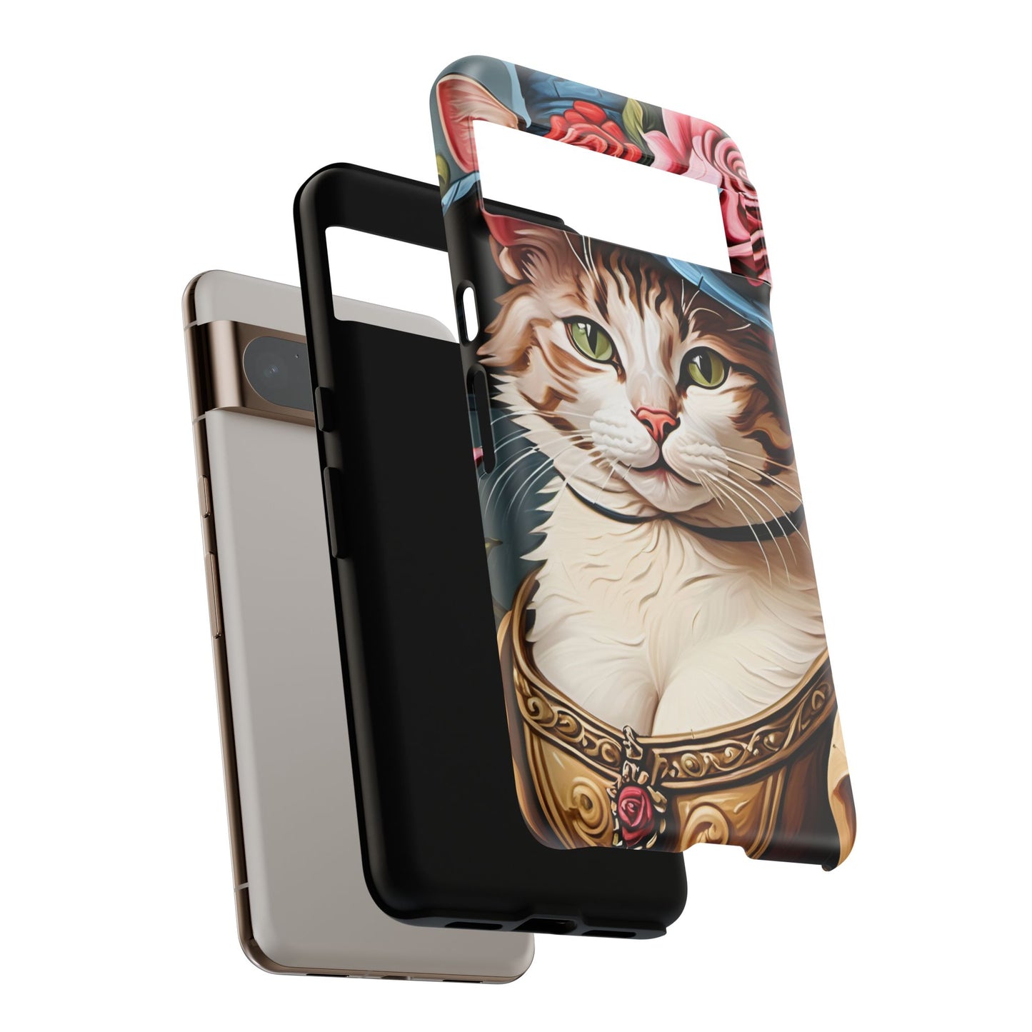 Oil Painting Cat Tough Phone Cases (A Lady 2)