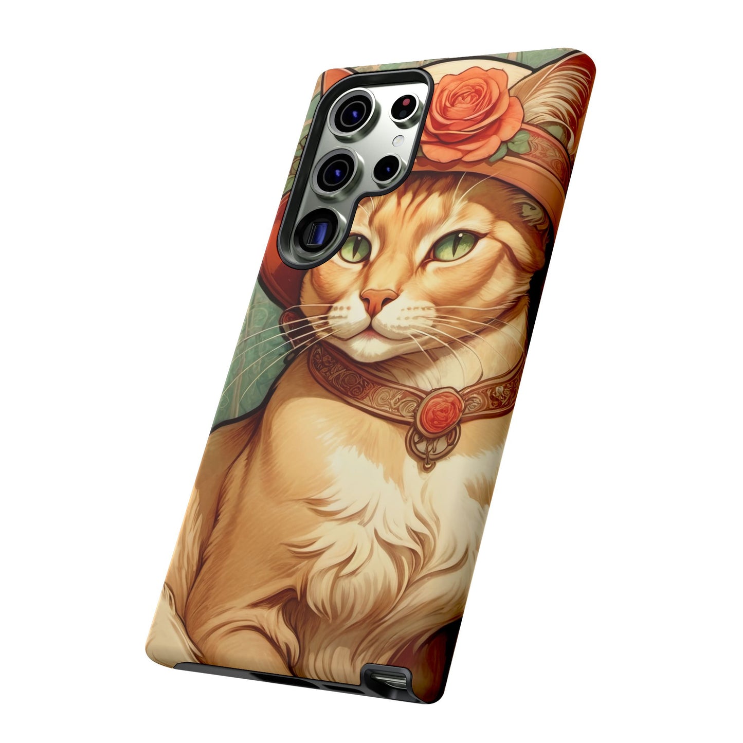 Alphonse Mucha Tough Phone Cases (A lady cat)