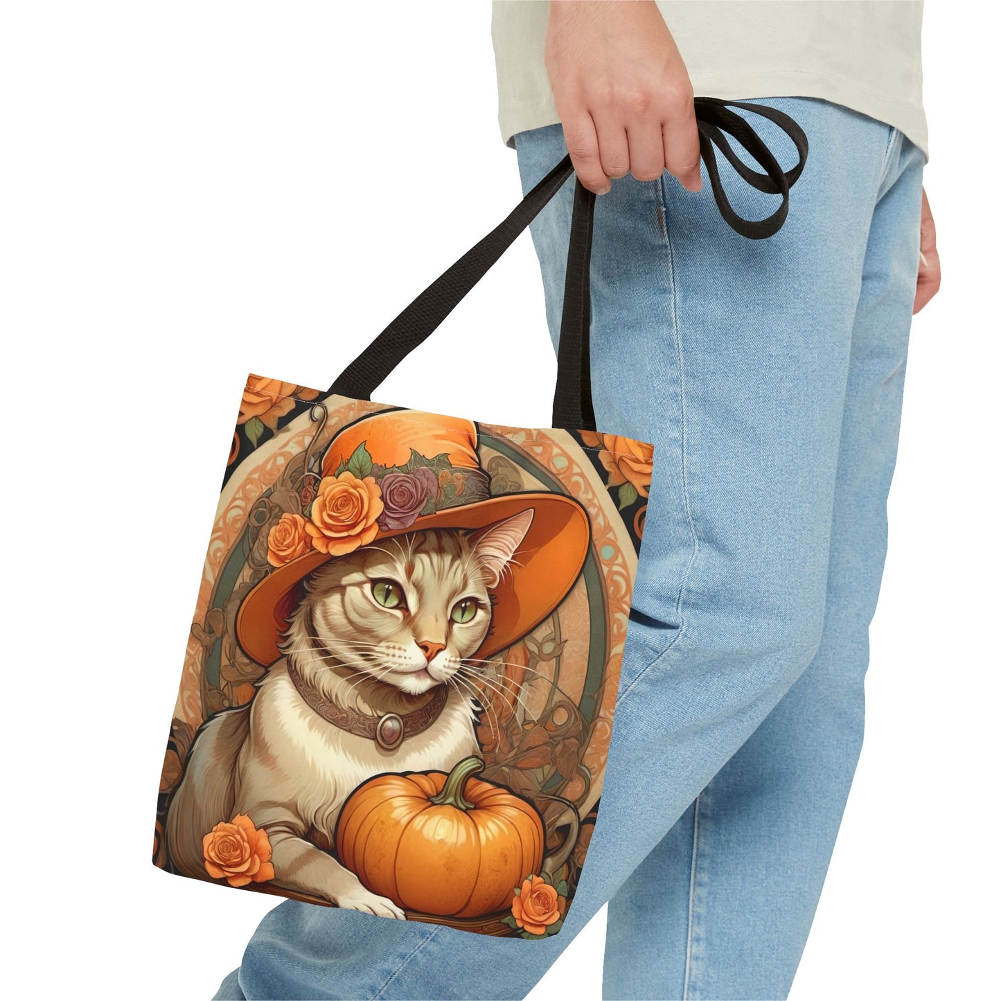 Halloween Art Nouveau Cat Tote