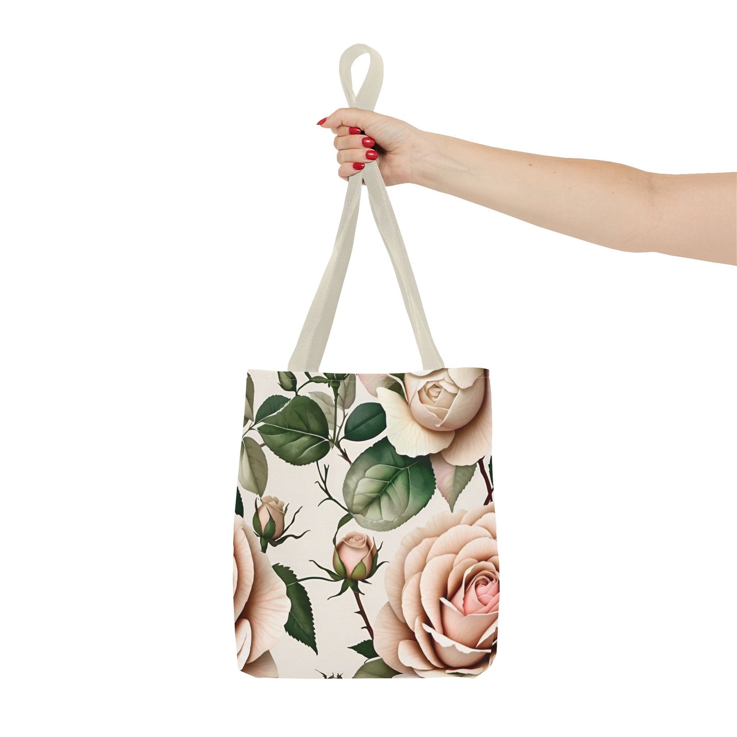 Watercolor Large Pink Roses Tote Bag