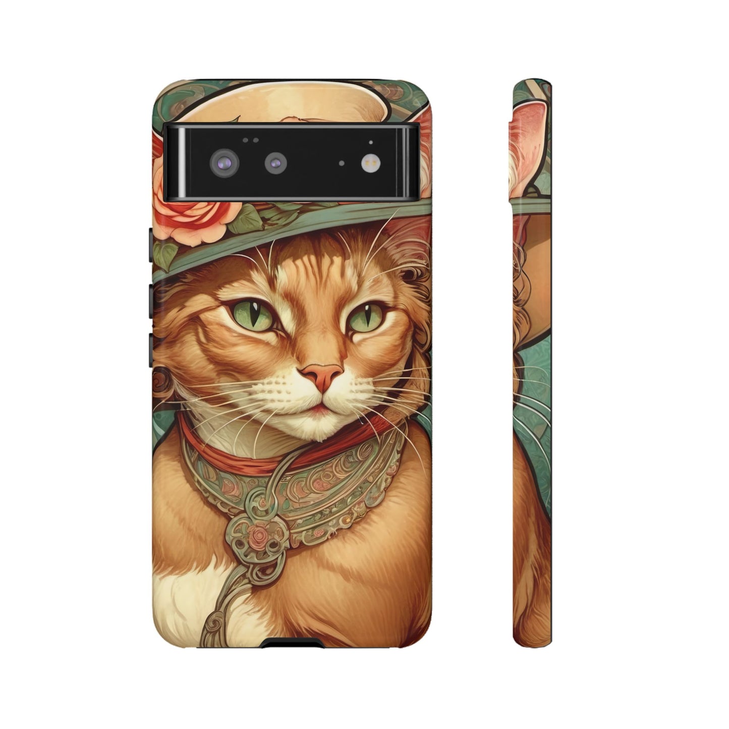 Alphonse Mucha Tough Phone Cases (A lady cat 2)