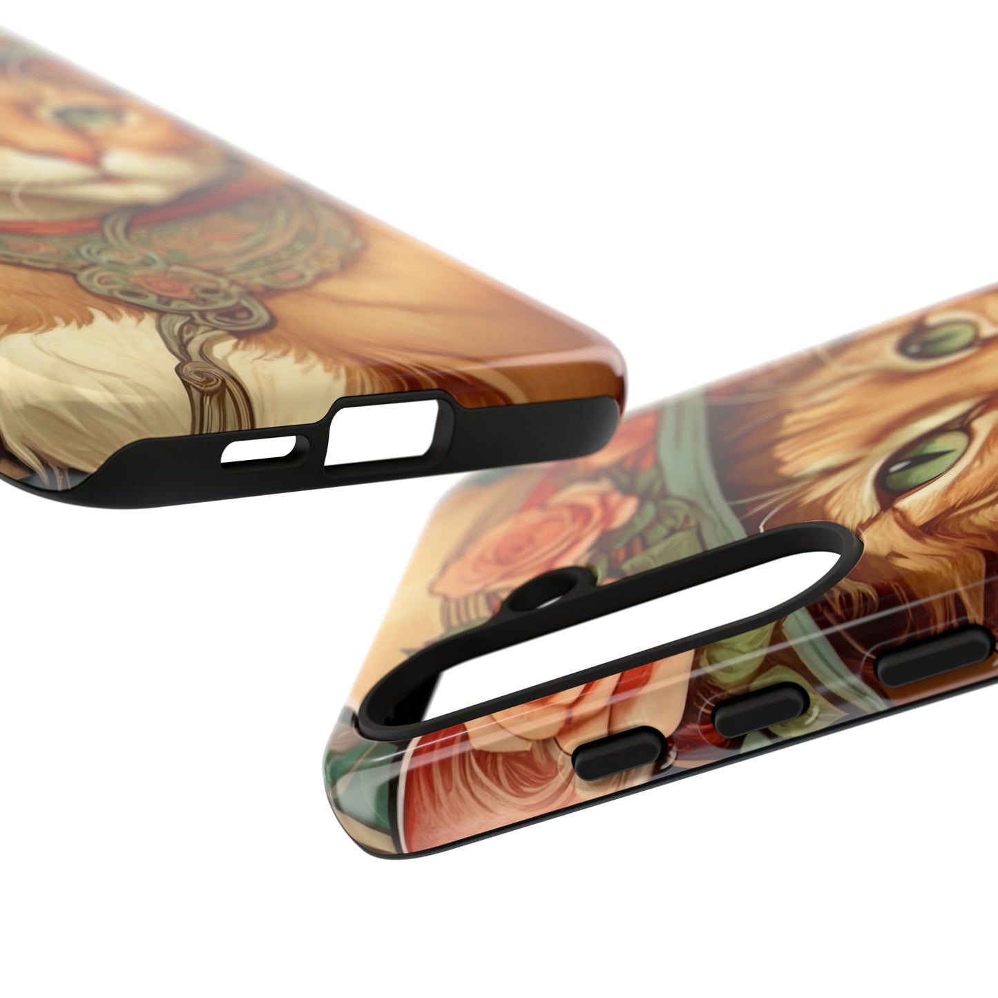 Alphonse Mucha Tough Phone Cases (A lady cat 2)
