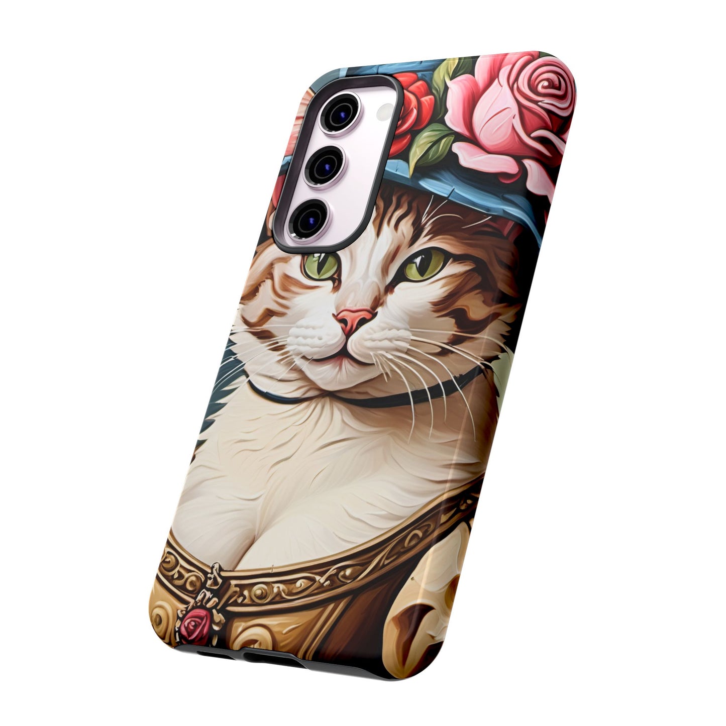 Oil Painting Cat Tough Phone Cases (A Lady 2)