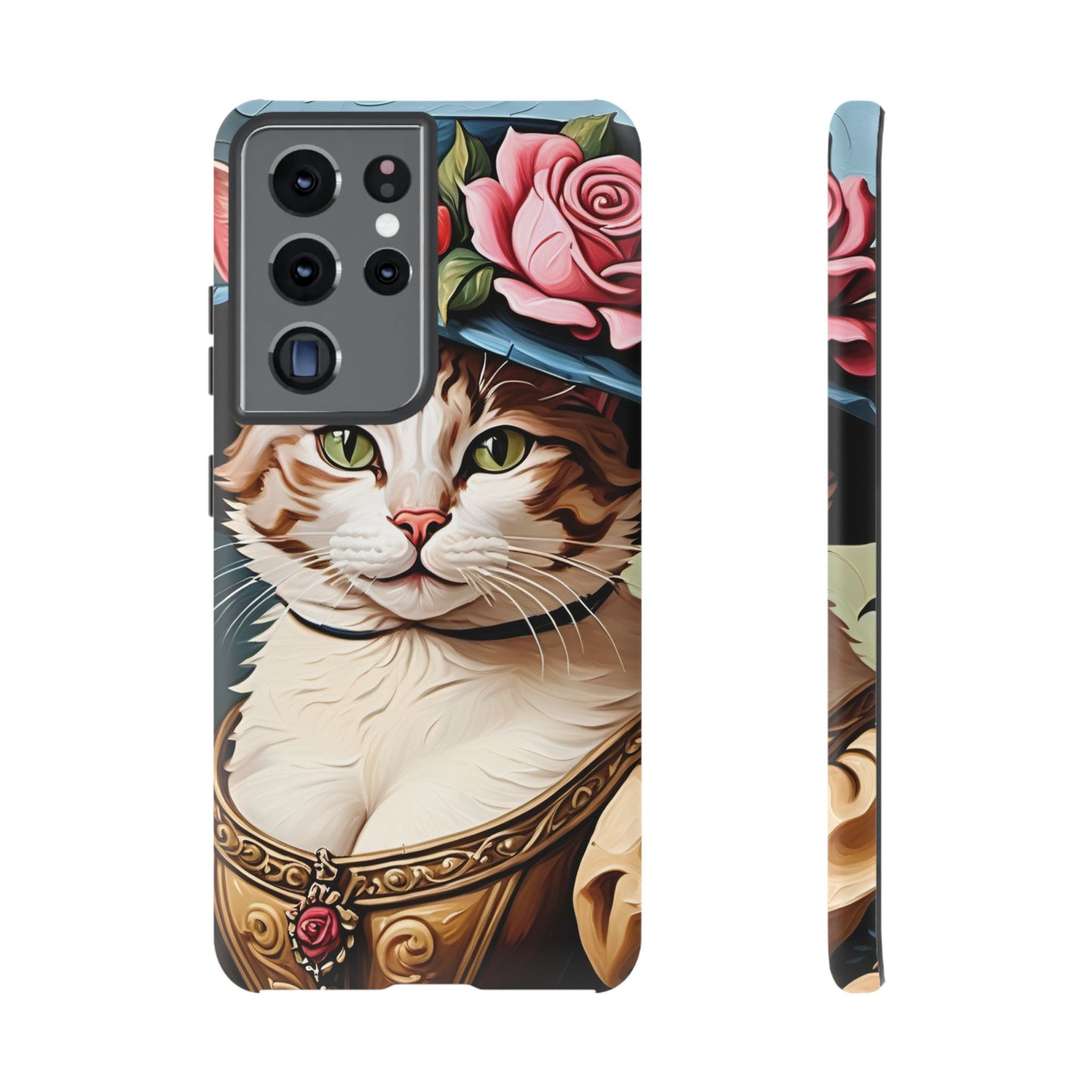 Oil Painting Cat Tough Phone Cases (A Lady 2)