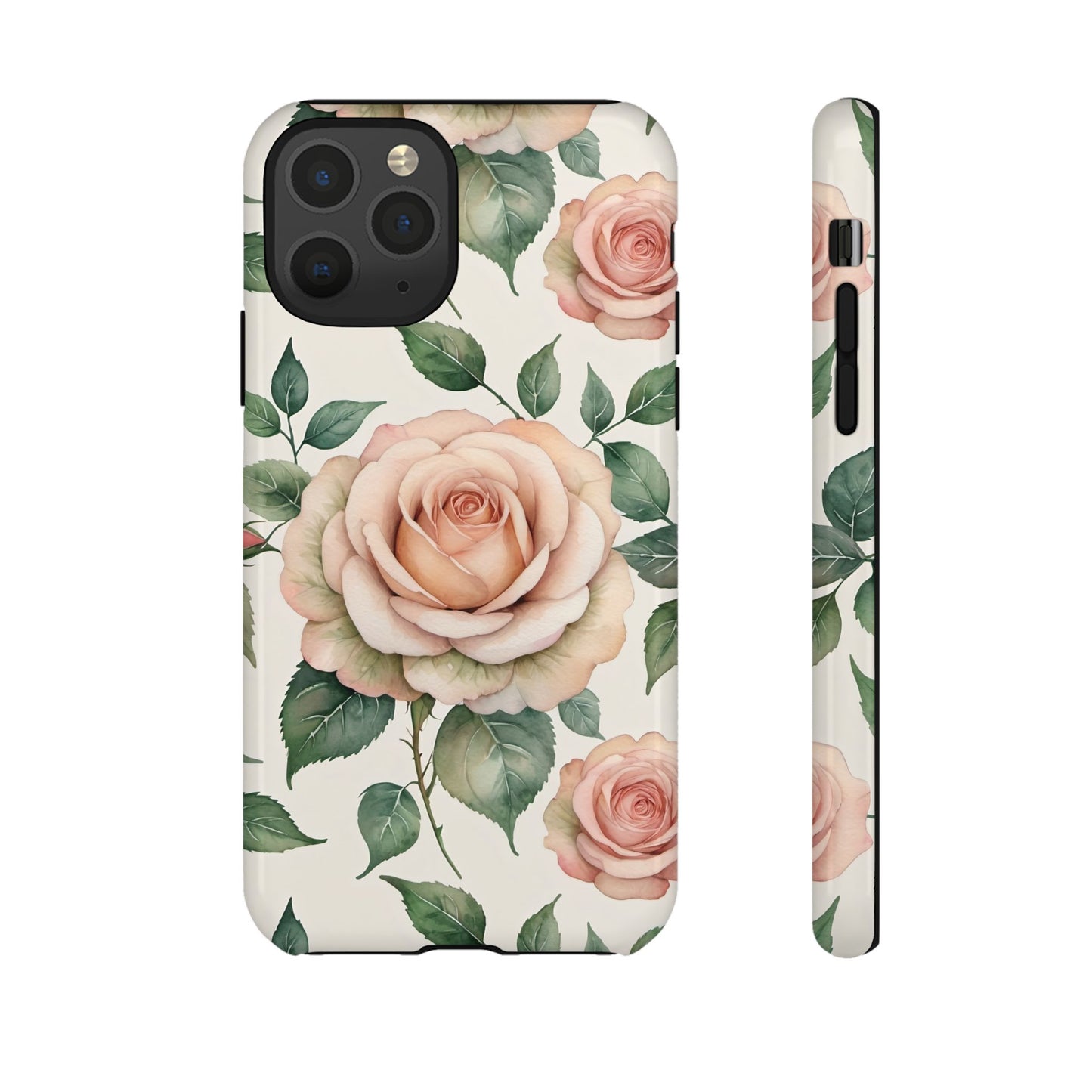 Watercolor Large Roses Tough Cases