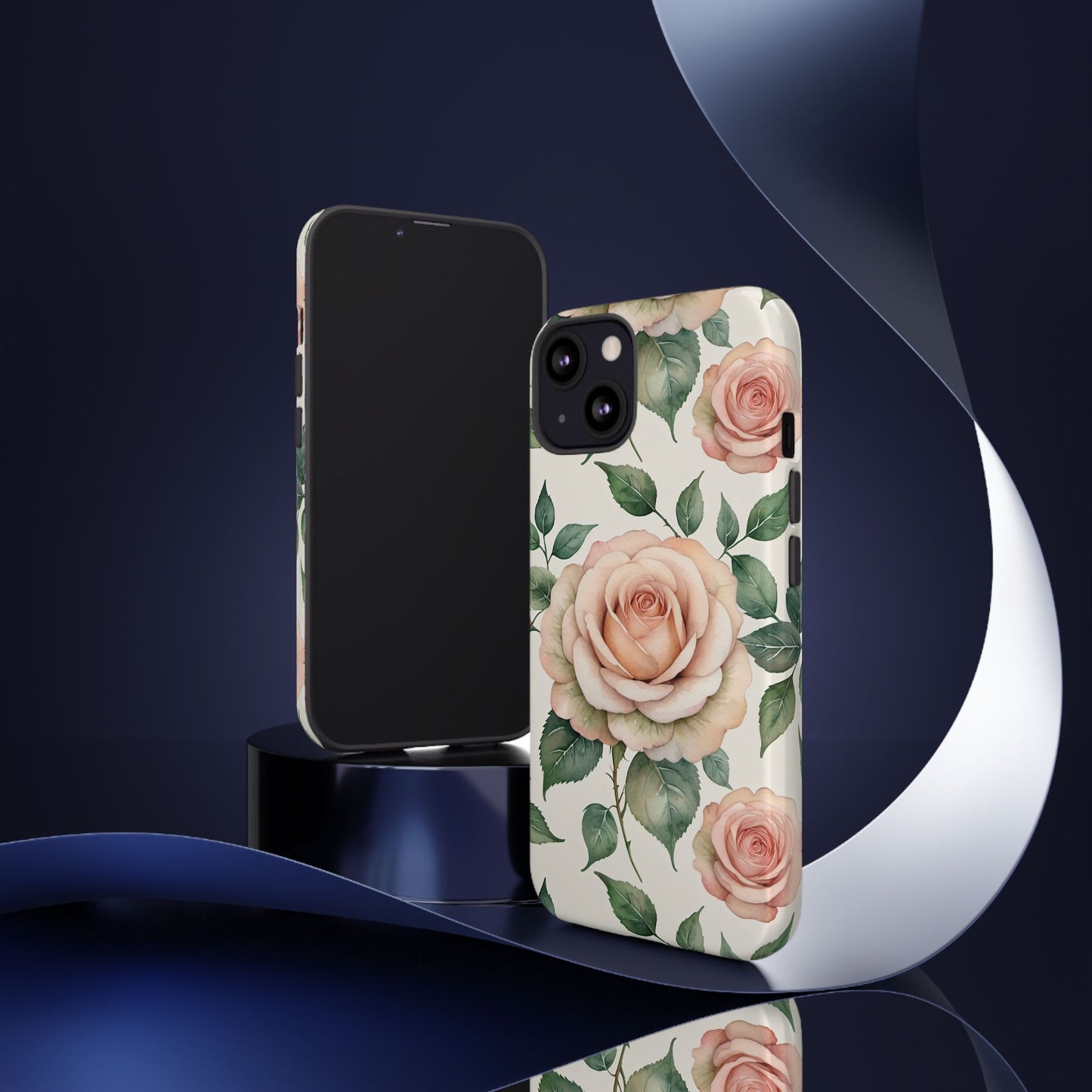 Watercolor Large Roses Tough Cases