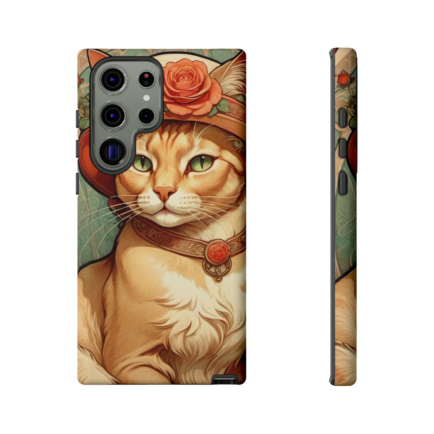 Alphonse Mucha Tough Phone Cases (A lady cat)