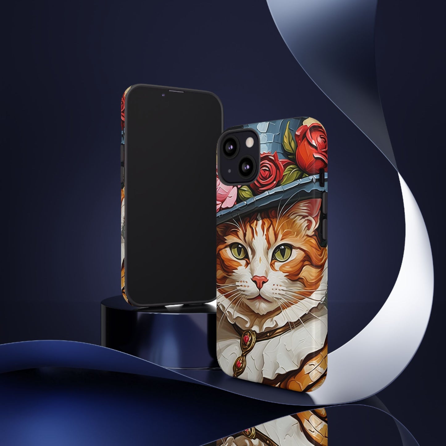 Oil Painting Cat Tough Phone Cases (A Gentleman)