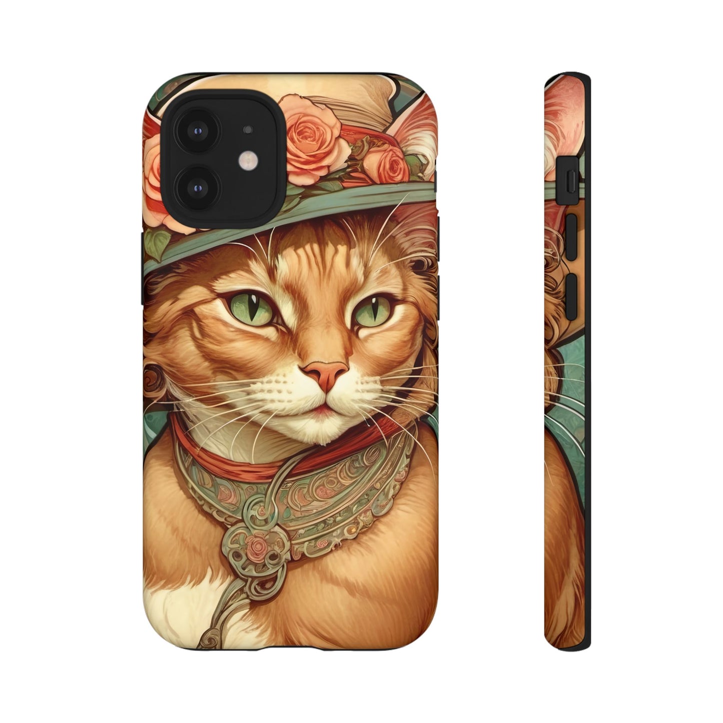 Alphonse Mucha Tough Phone Cases (A lady cat 2)