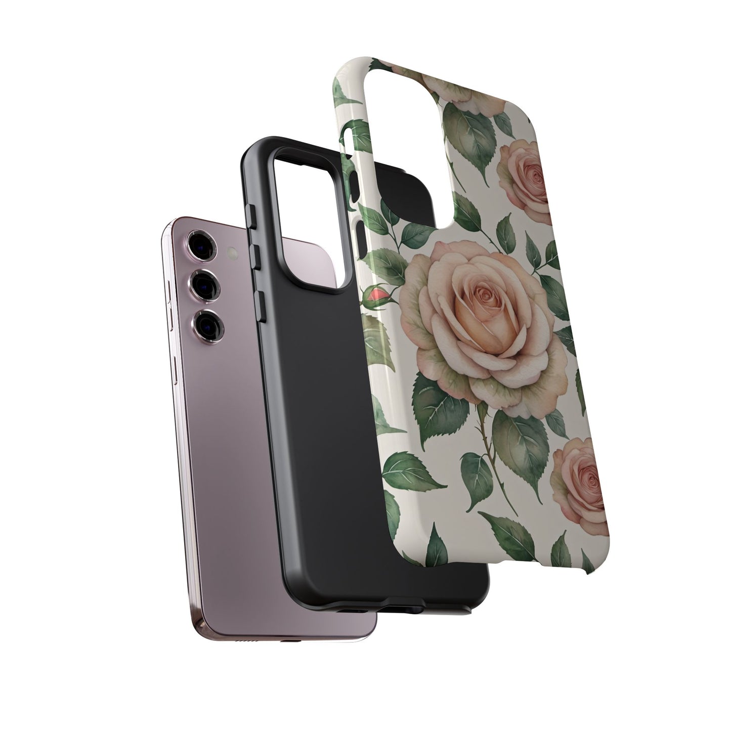 Watercolor Large Roses Tough Cases