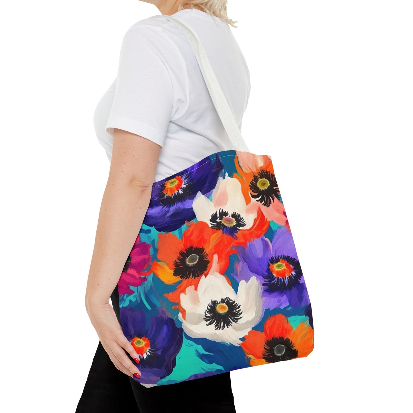 Fauvism inspired Colorful Anemones Tote Bag
