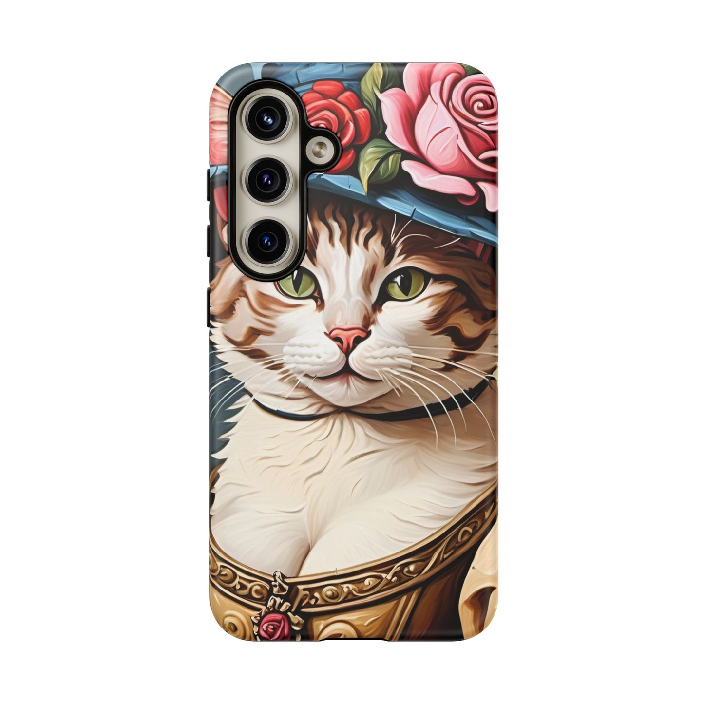 Oil Painting Cat Tough Phone Cases (A Lady 2)