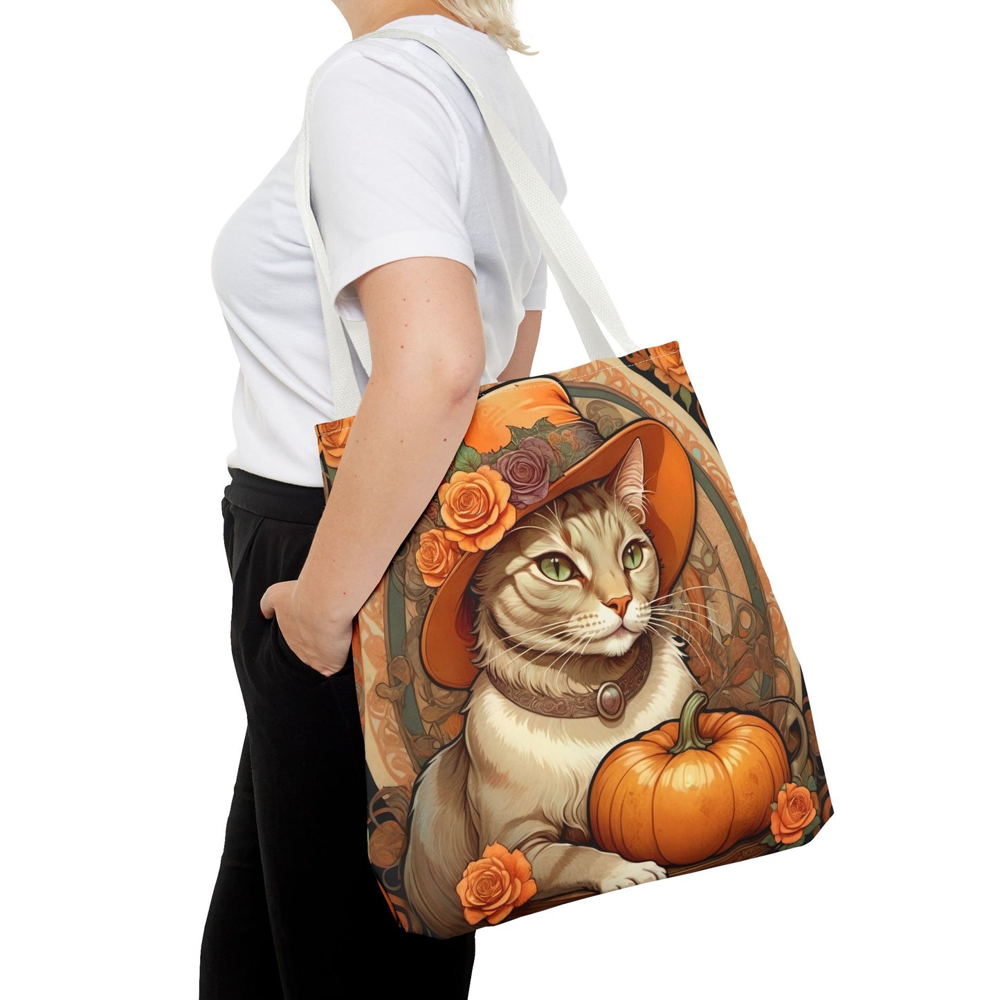 Halloween Art Nouveau Cat Tote
