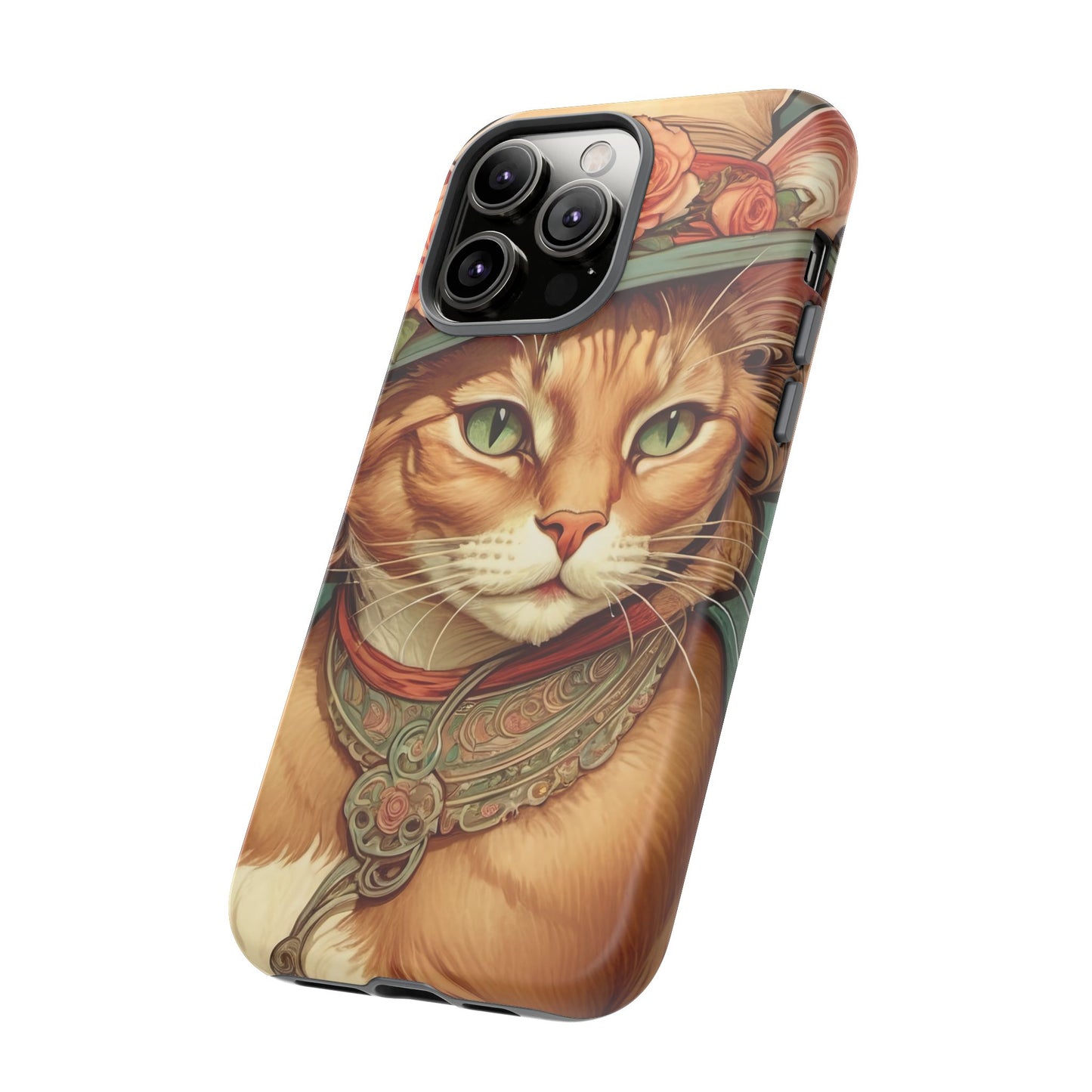 Alphonse Mucha Tough Phone Cases (A lady cat 2)