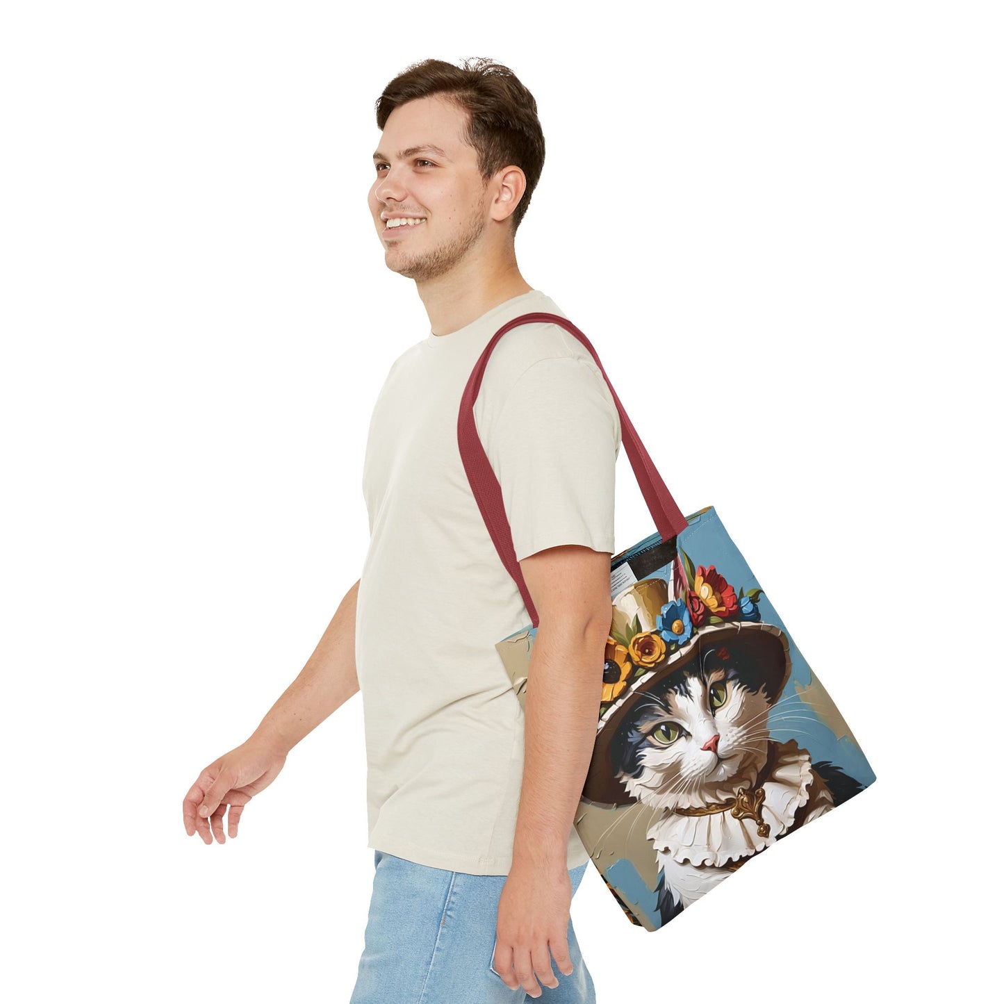 Cat Portrait in Oil Tote Bag