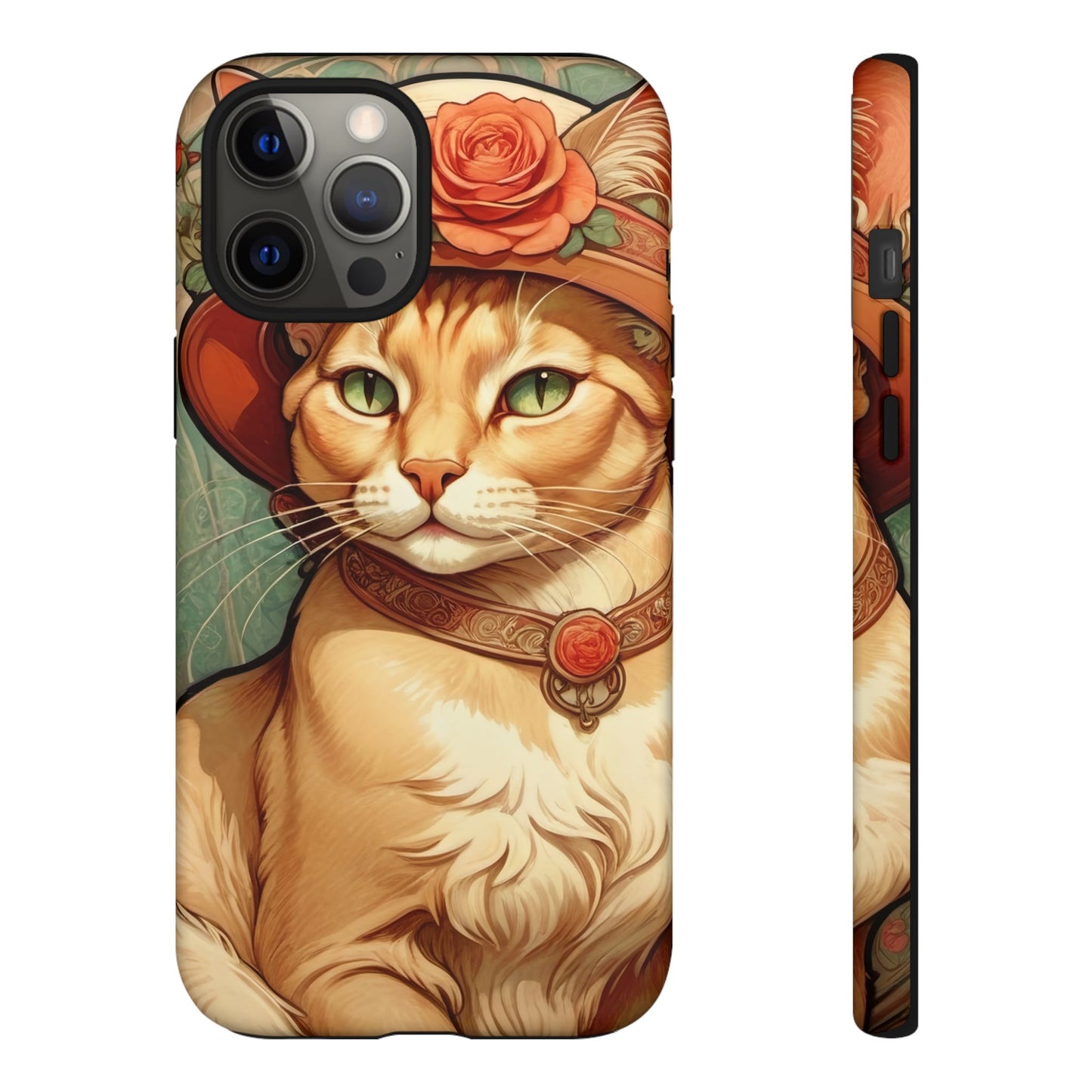 Alphonse Mucha Tough Phone Cases (A lady cat)