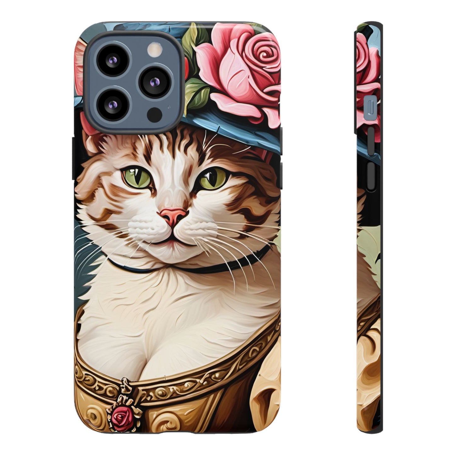 Oil Painting Cat Tough Phone Cases (A Lady 2)