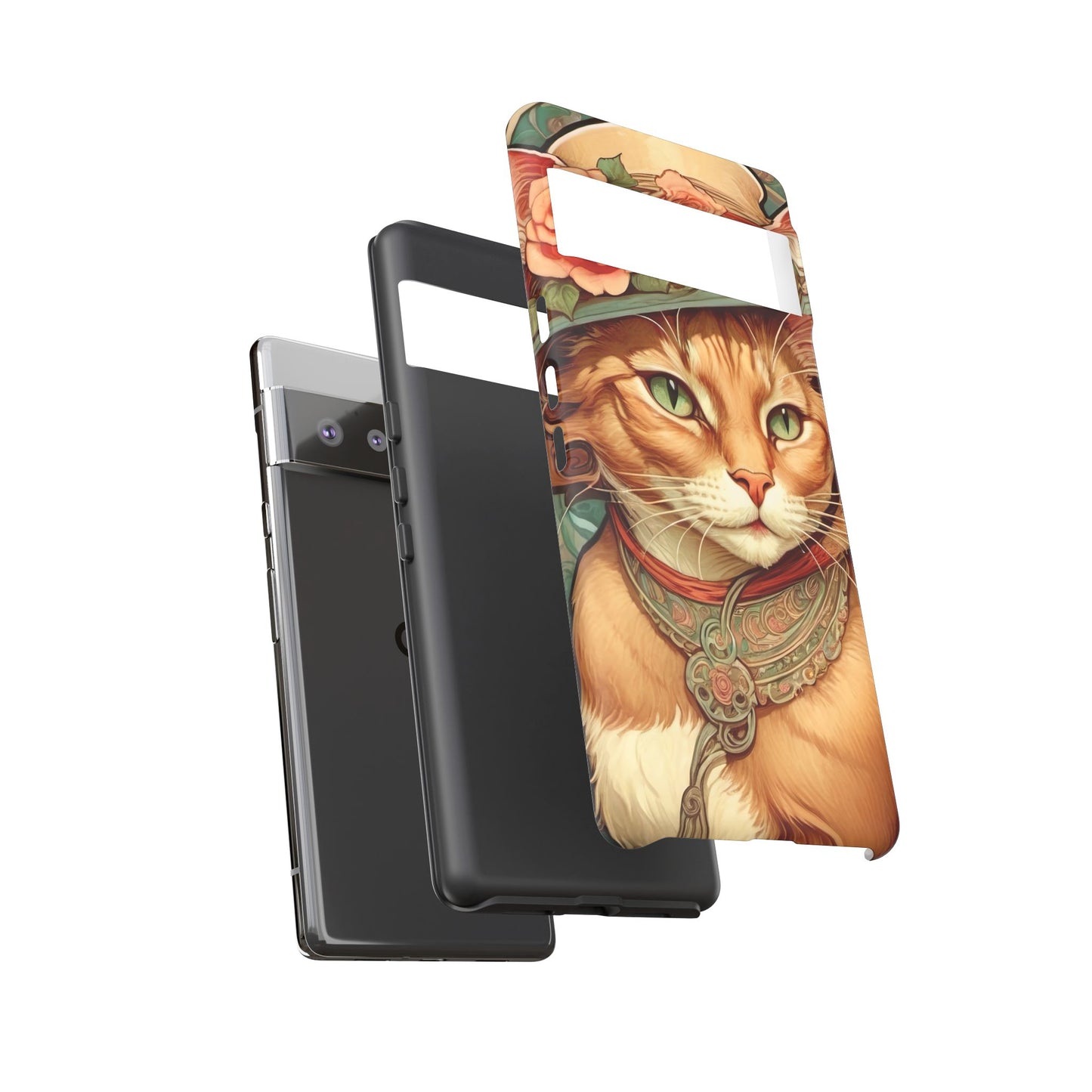 Alphonse Mucha Tough Phone Cases (A lady cat 2)