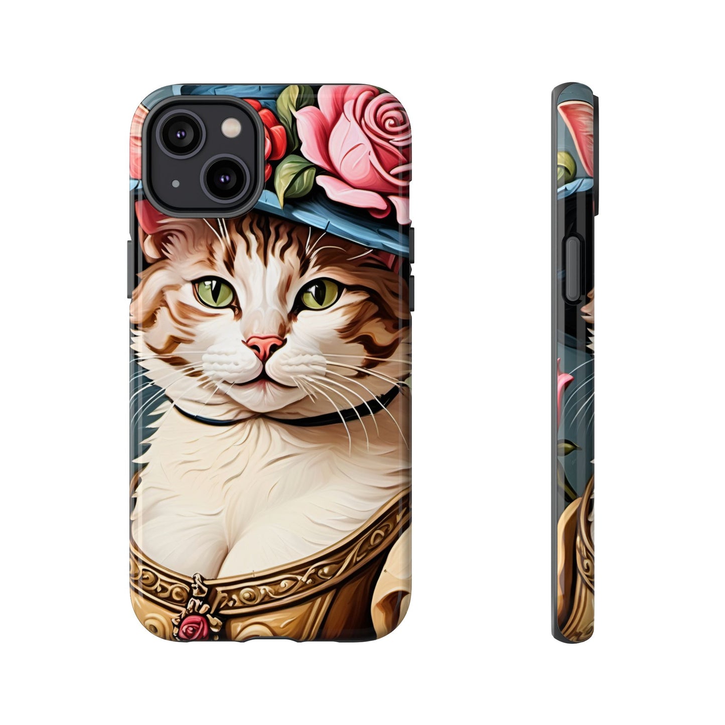 Oil Painting Cat Tough Phone Cases (A Lady 2)