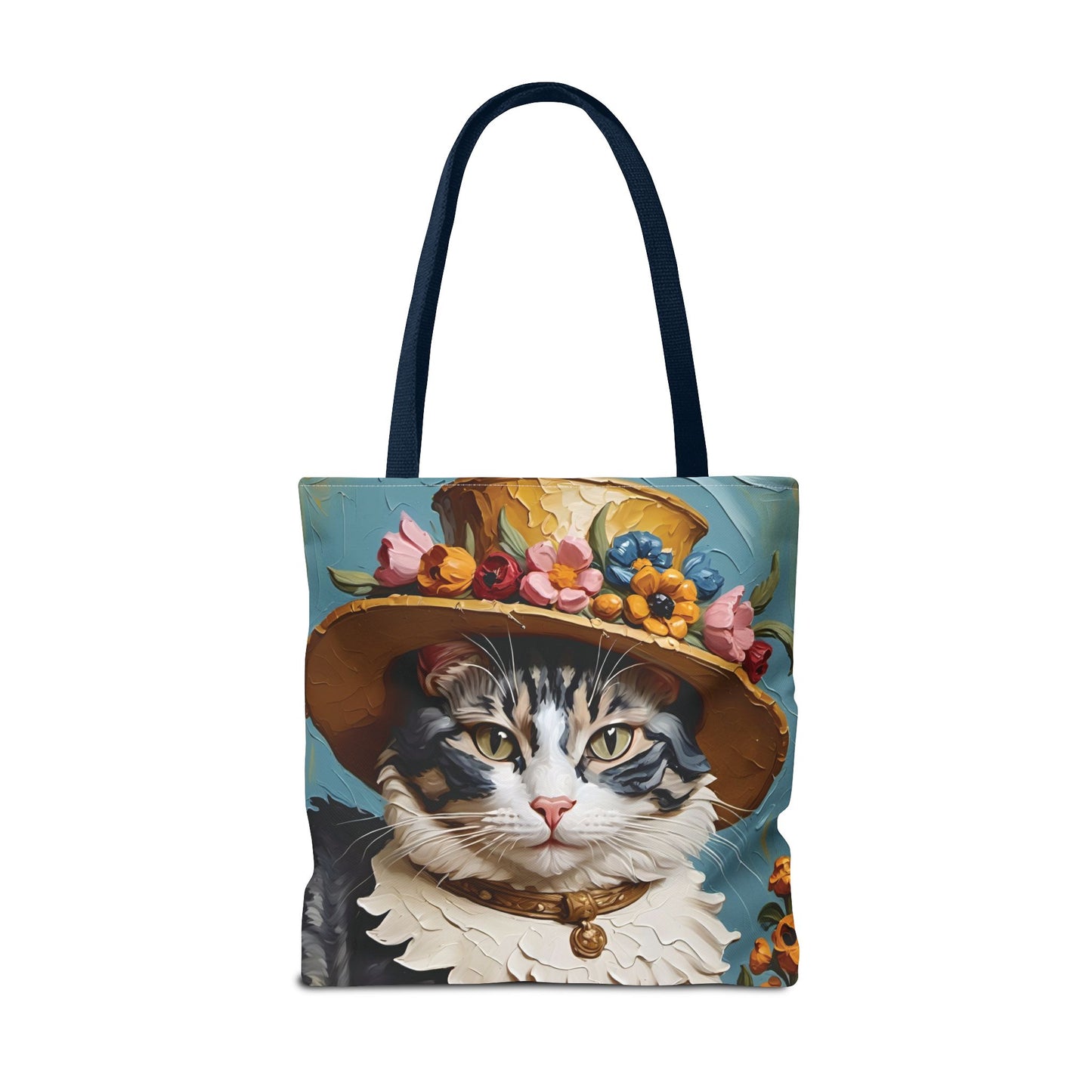 Cat Portrait in Oil Tote Bag