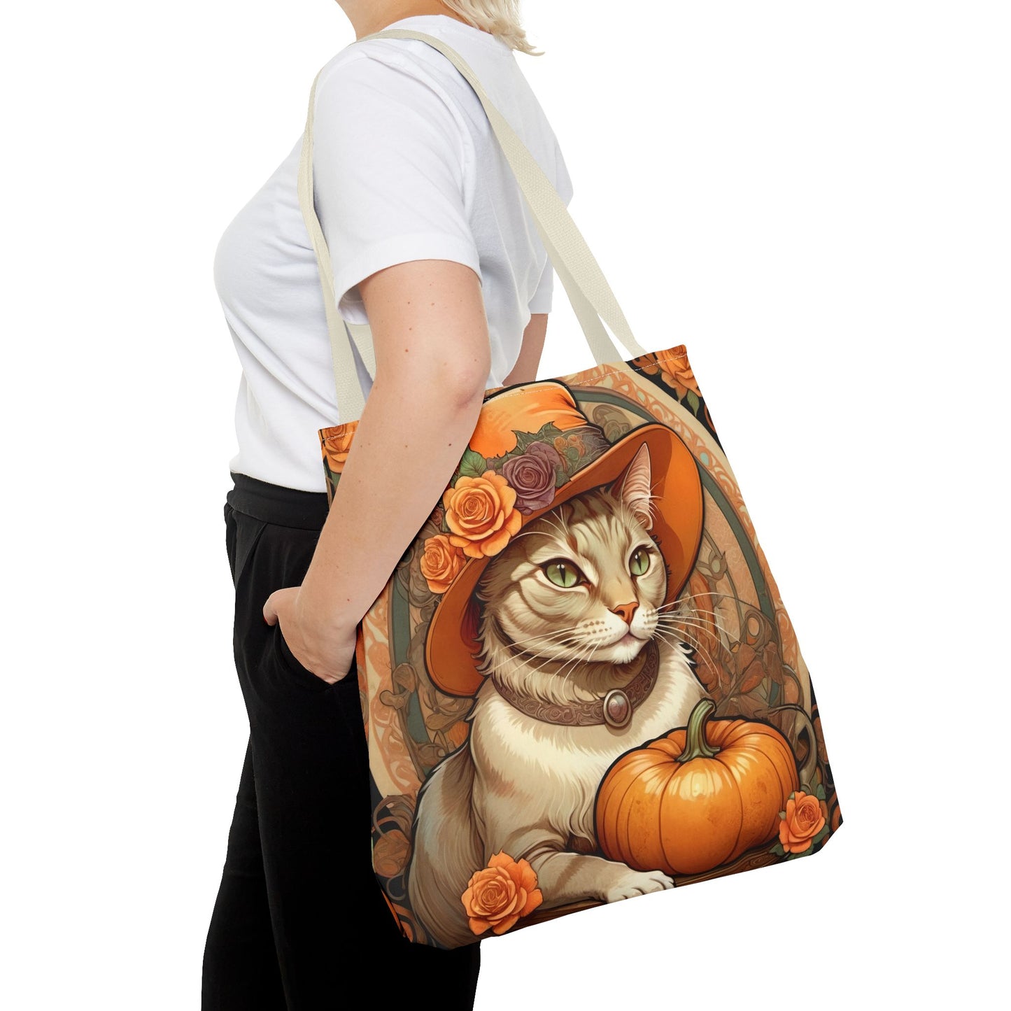 Halloween Art Nouveau Cat Tote