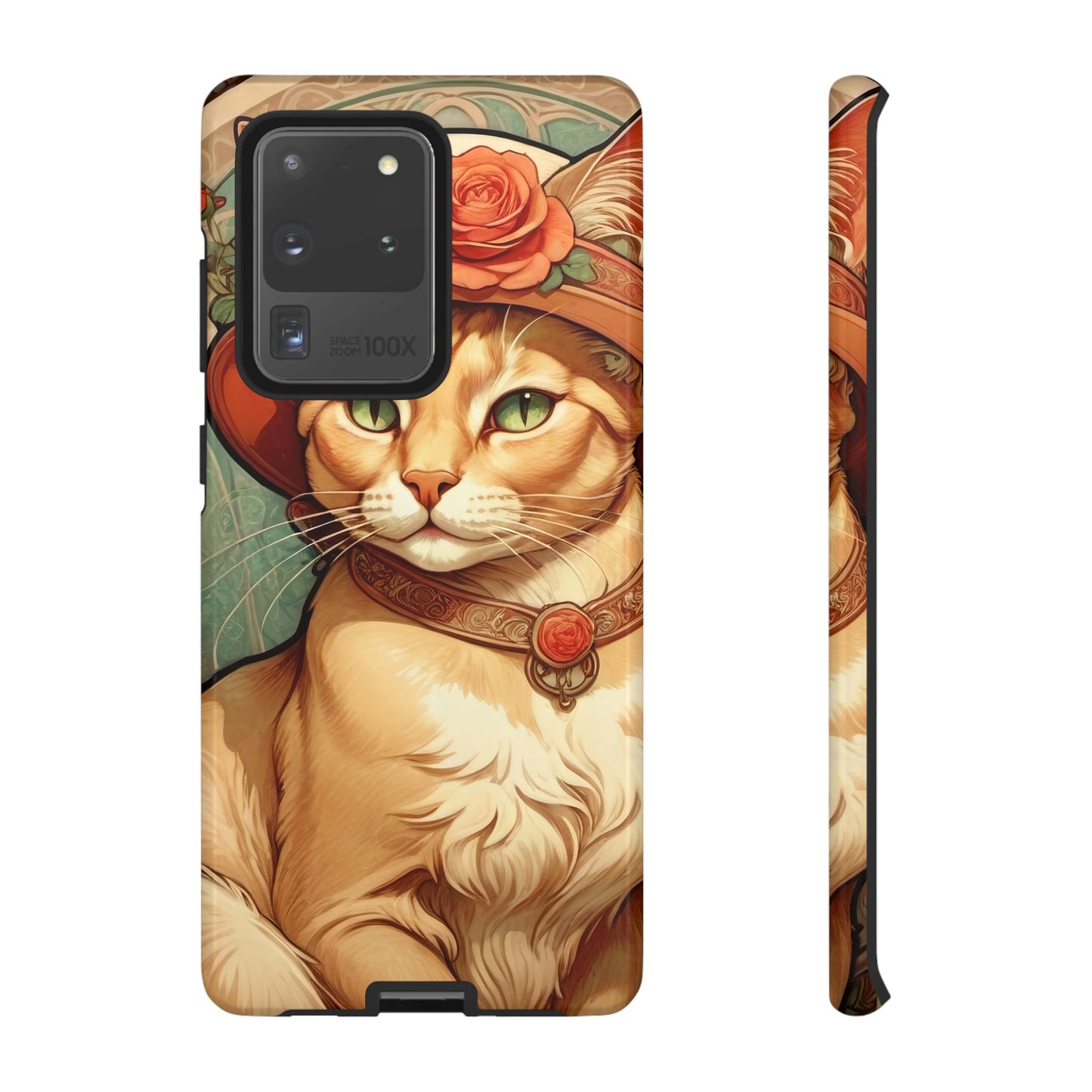 Alphonse Mucha Tough Phone Cases (A lady cat)