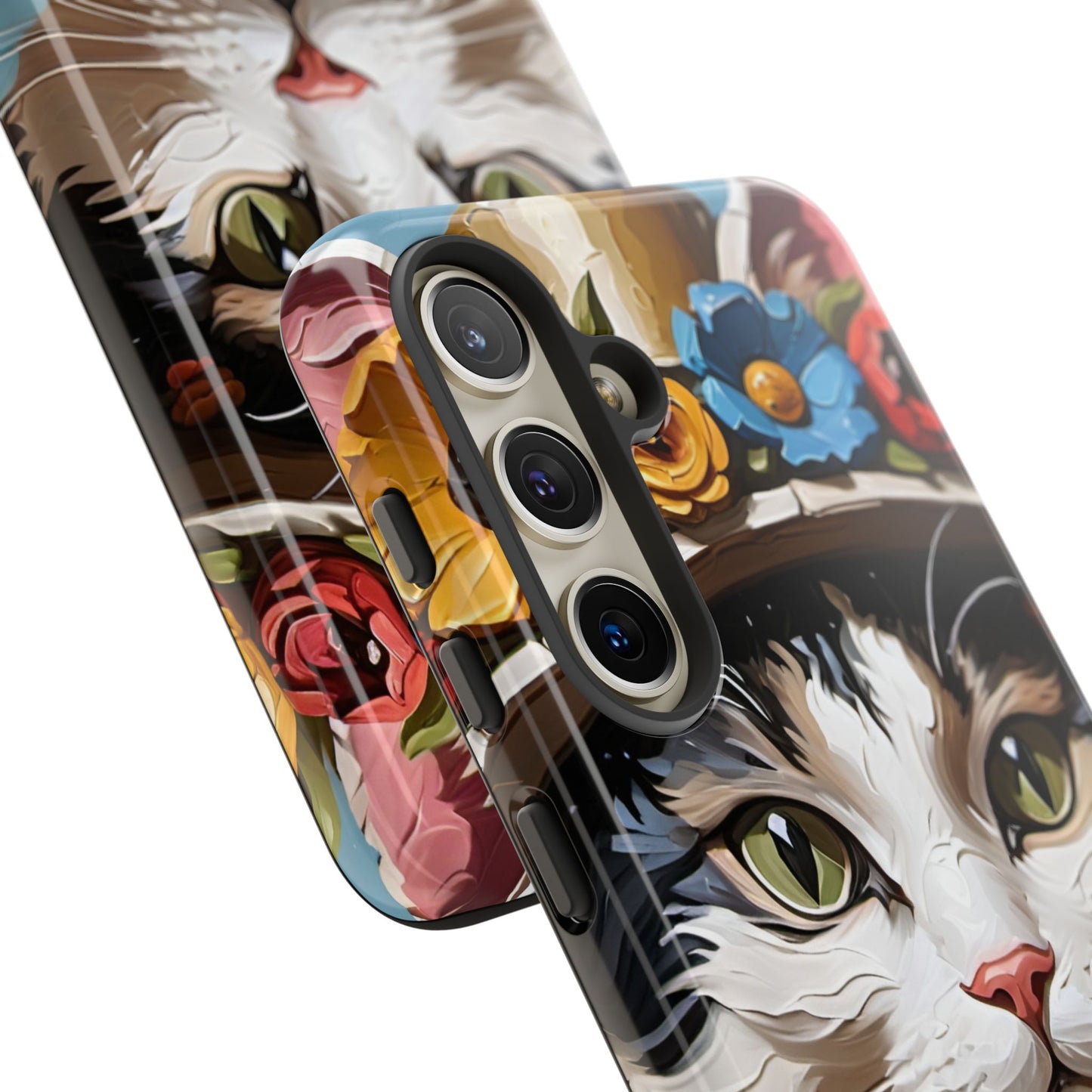 Oil Painting Cat Tough Phone Cases (A Lady)
