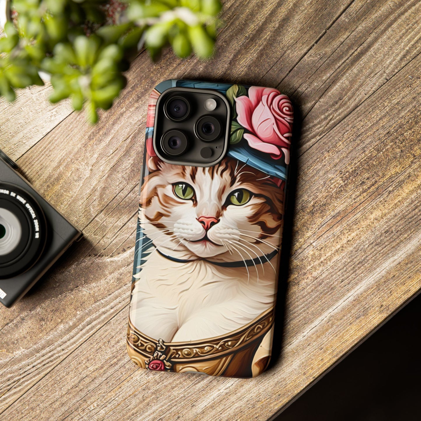 Oil Painting Cat Tough Phone Cases (A Lady 2)