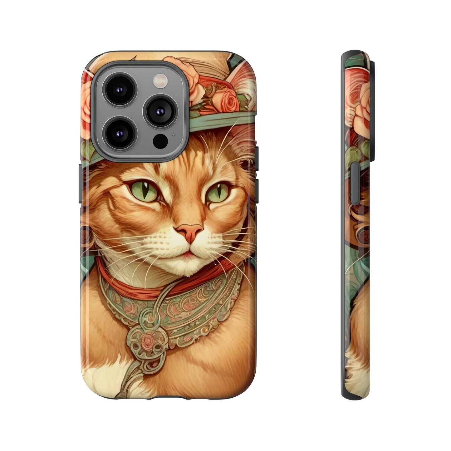 Alphonse Mucha Tough Phone Cases (A lady cat 2)