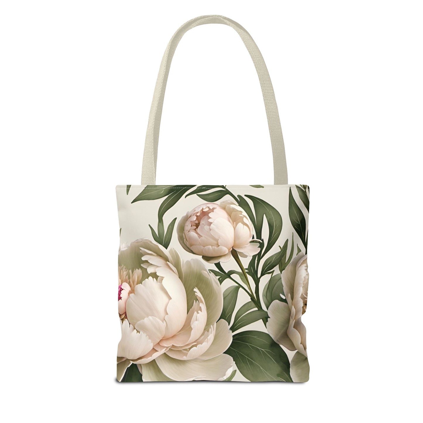 Large Watercolor Peonies Tote Bag