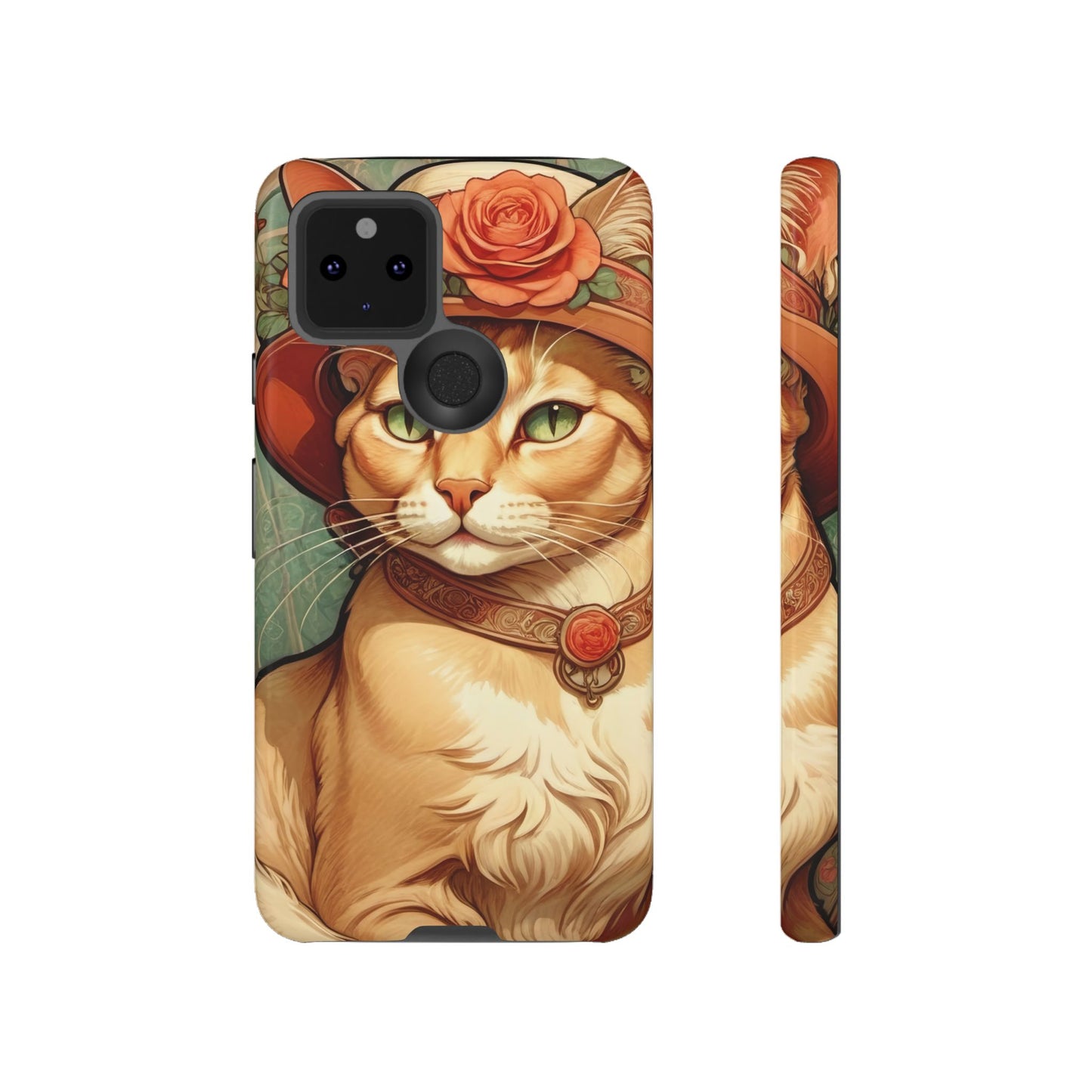 Alphonse Mucha Tough Phone Cases (A lady cat)