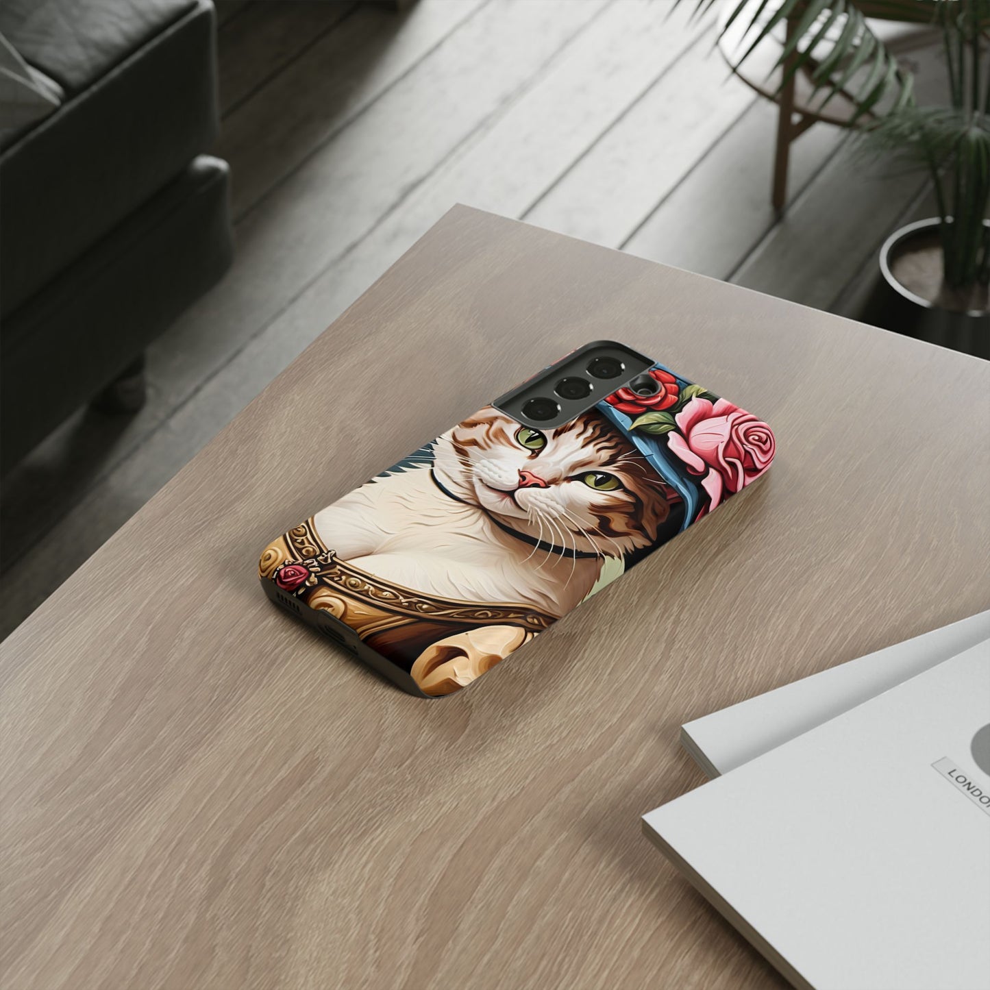 Oil Painting Cat Tough Phone Cases (A Lady 2)