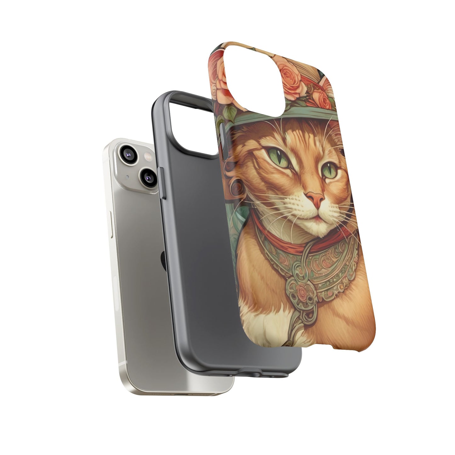 Alphonse Mucha Tough Phone Cases (A lady cat 2)