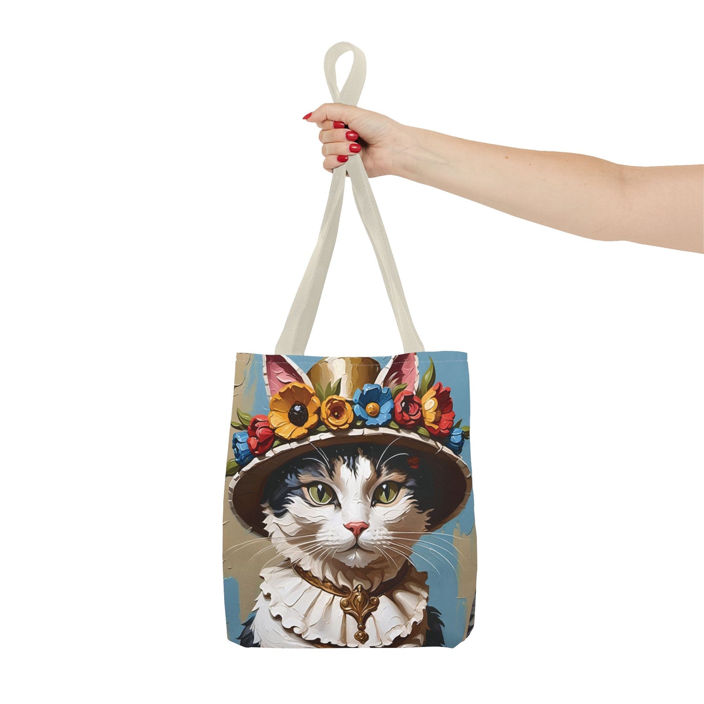Cat Portrait in Oil Tote Bag