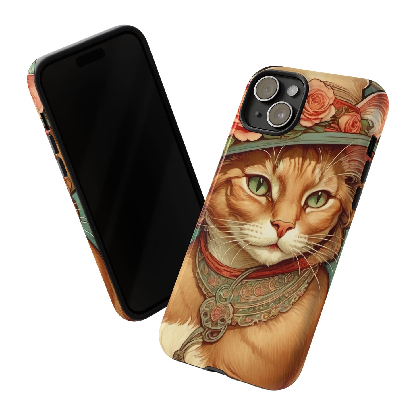 Alphonse Mucha Tough Phone Cases (A lady cat 2)
