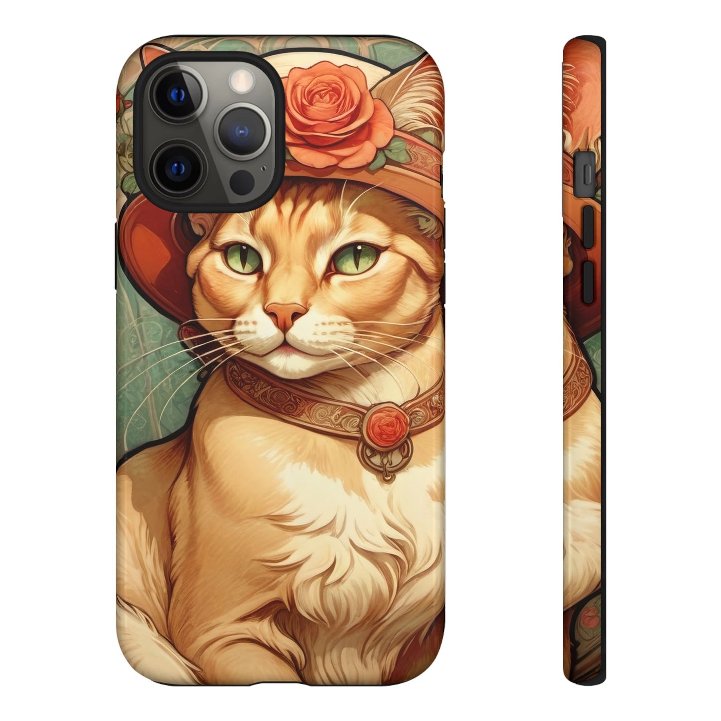 Alphonse Mucha Tough Phone Cases (A lady cat)