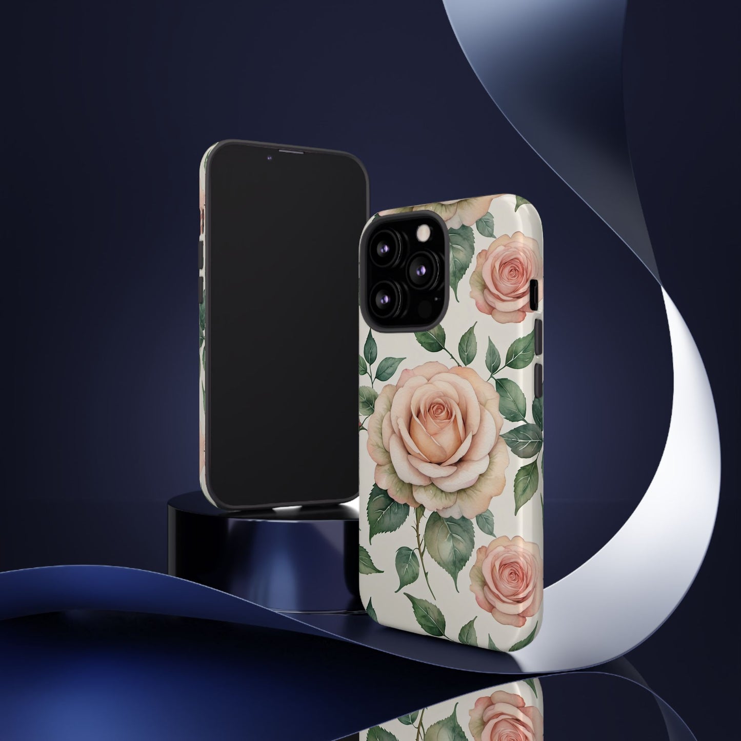 Watercolor Large Roses Tough Cases