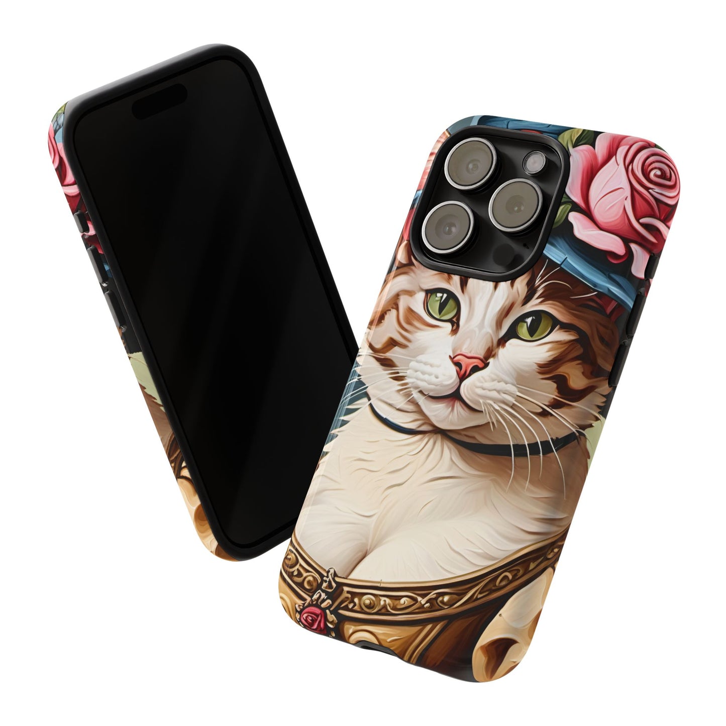 Oil Painting Cat Tough Phone Cases (A Lady 2)