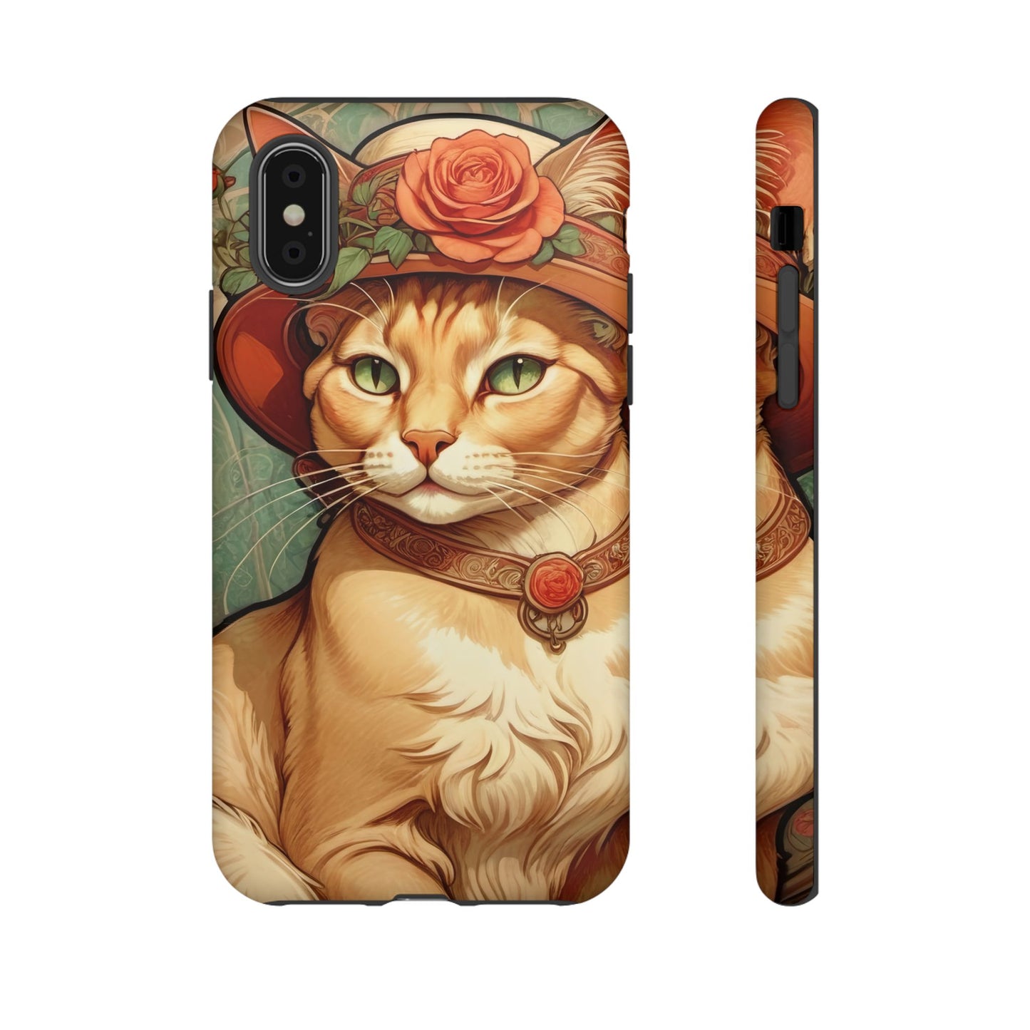 Alphonse Mucha Tough Phone Cases (A lady cat)