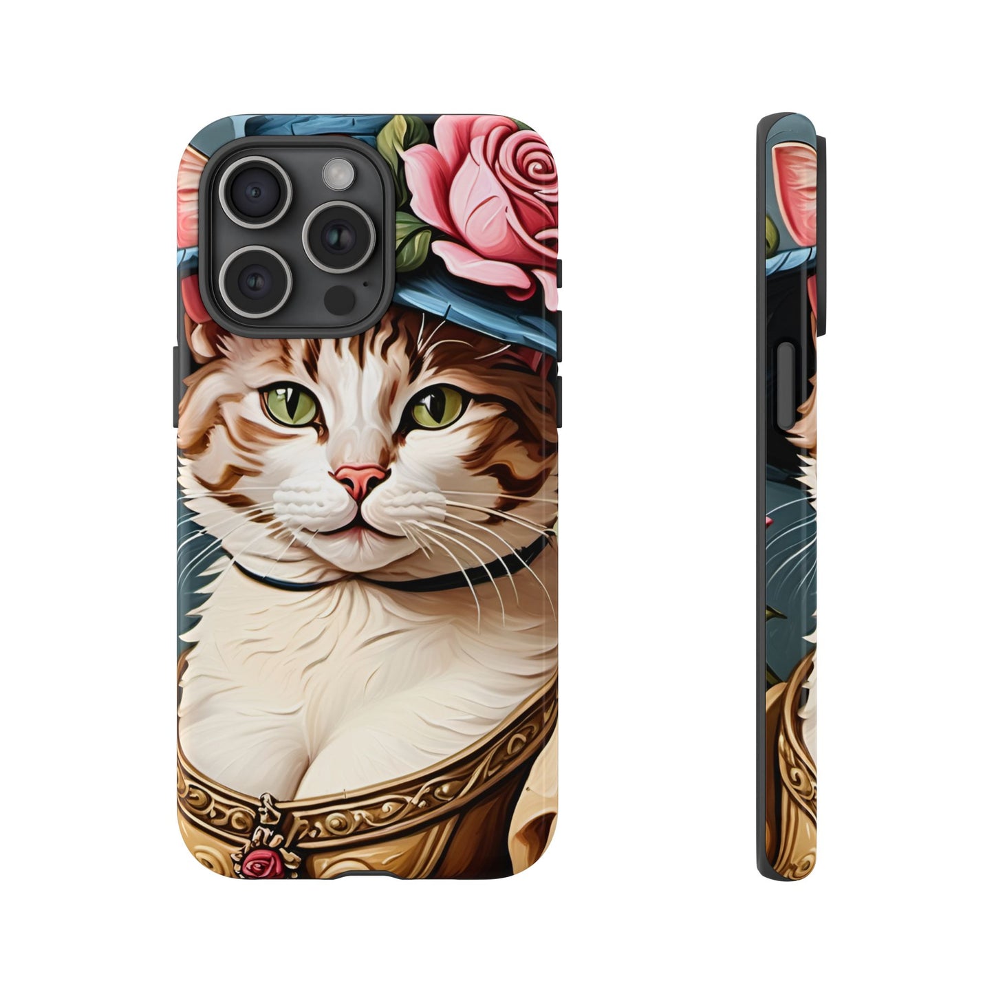 Oil Painting Cat Tough Phone Cases (A Lady 2)