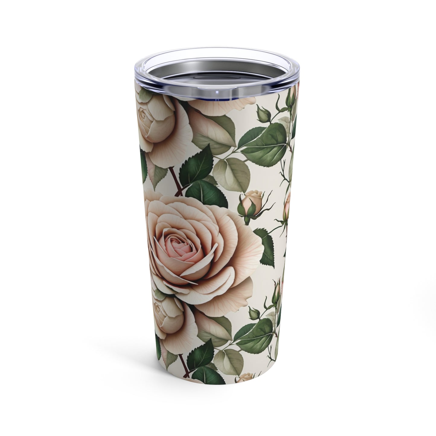 Watercolor Pink Roses Tumbler 20oz