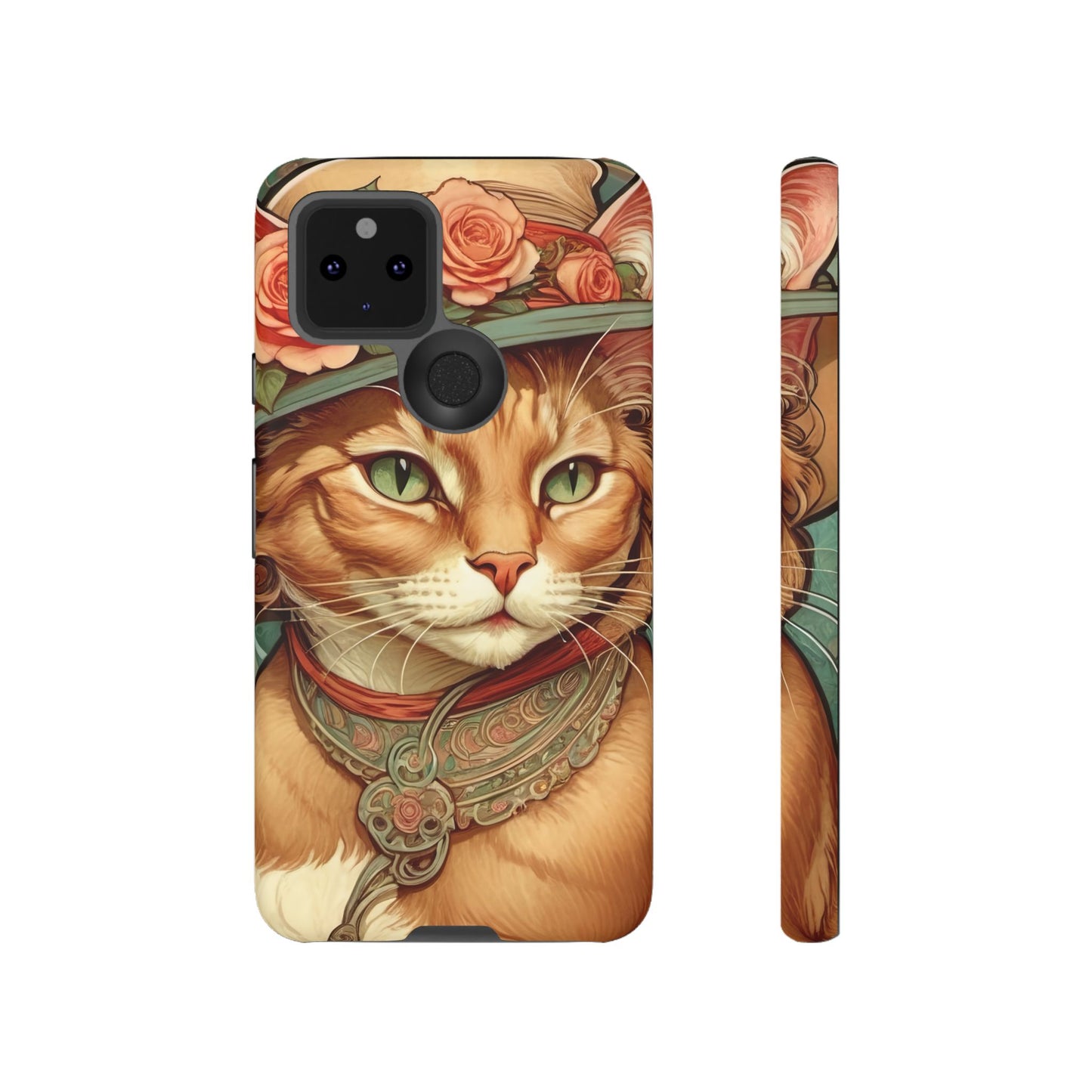 Alphonse Mucha Tough Phone Cases (A lady cat 2)