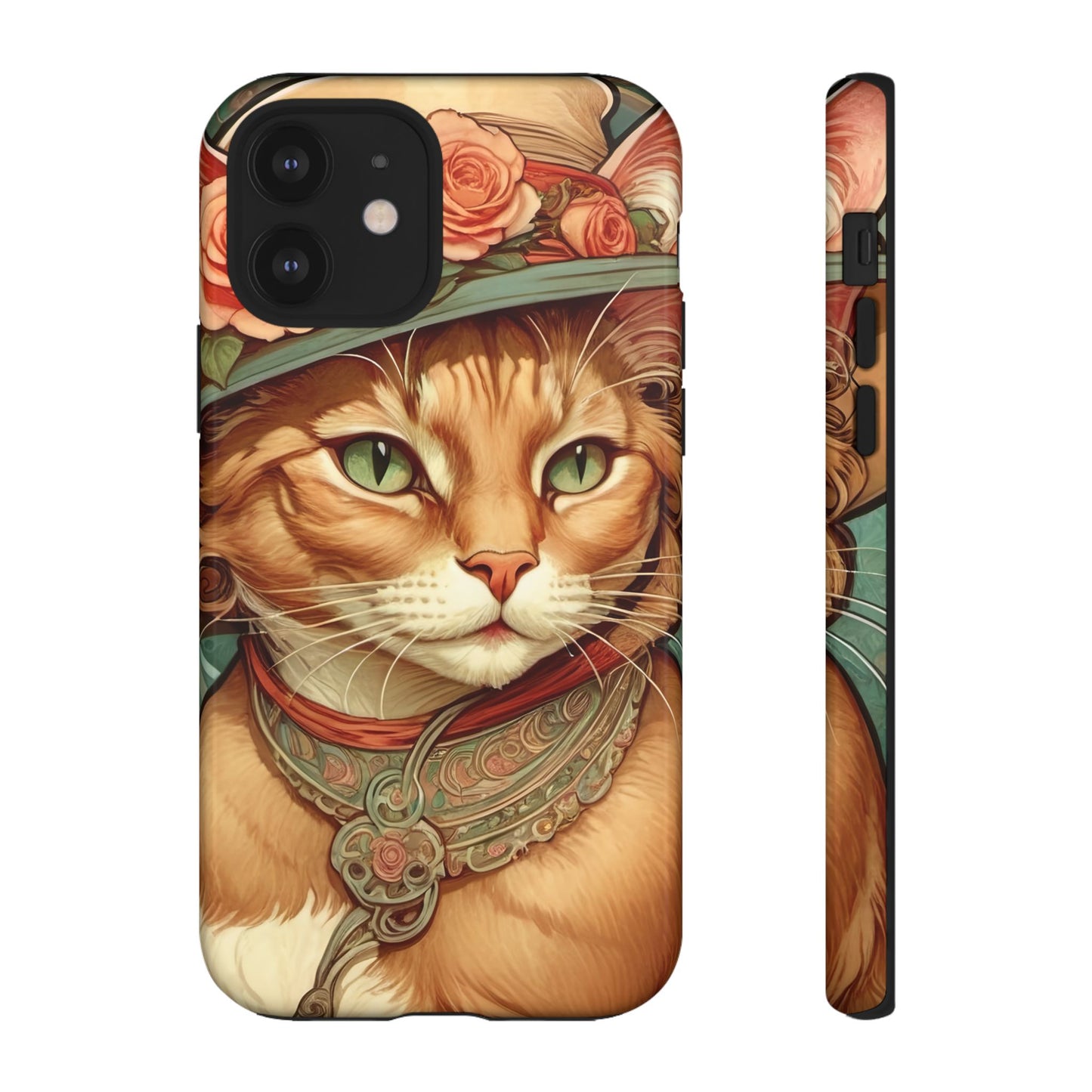 Alphonse Mucha Tough Phone Cases (A lady cat 2)