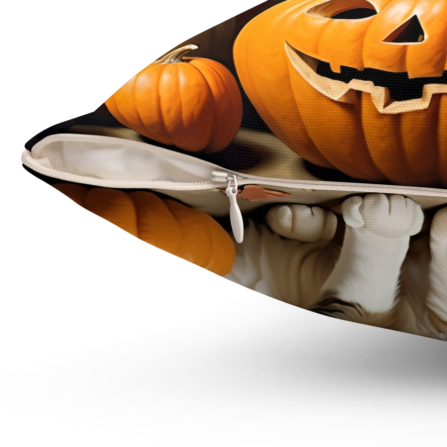 Halloween Rembrandt Witch Cat Square Pillow