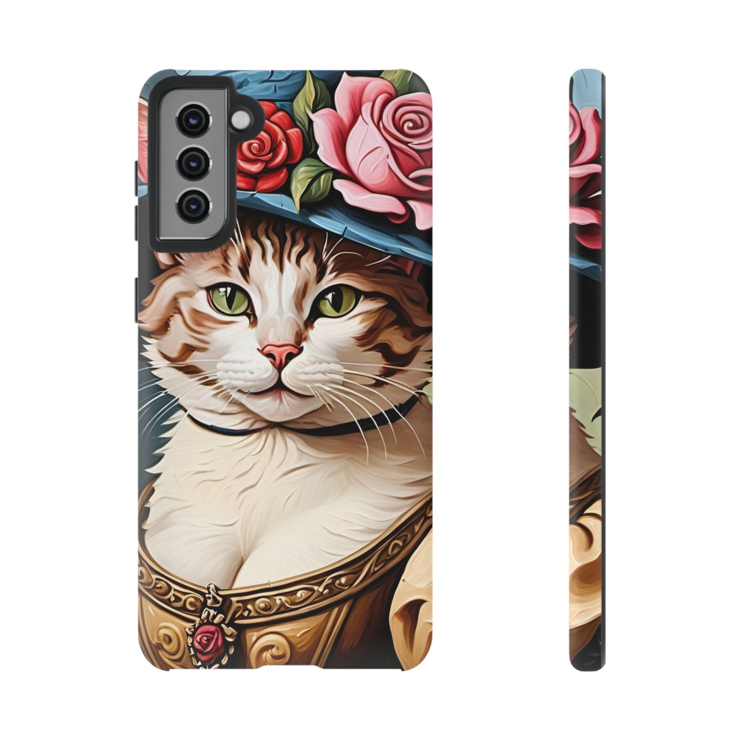 Oil Painting Cat Tough Phone Cases (A Lady 2)