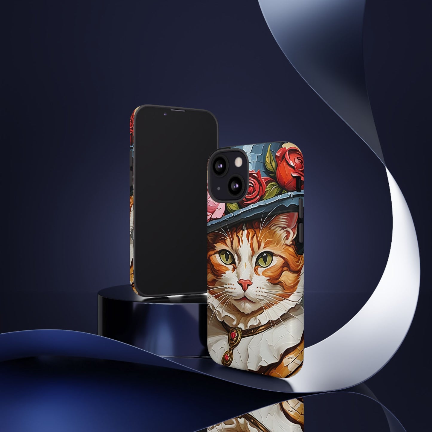 Oil Painting Cat Tough Phone Cases (A Gentleman)