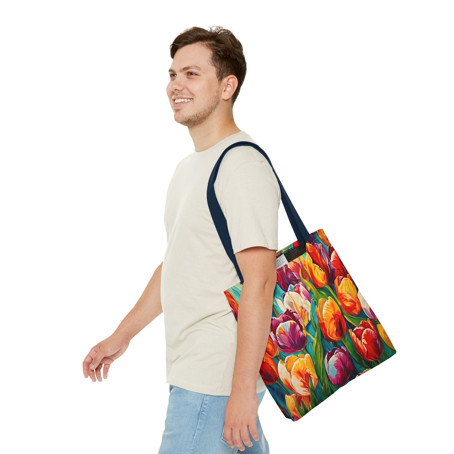 Vincent Van Gogh inspired Colorful Tulips Tote Bag
