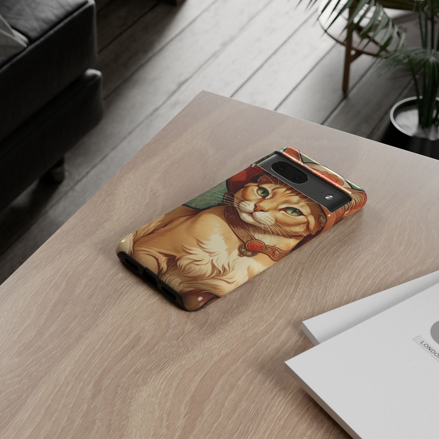 Alphonse Mucha Tough Phone Cases (A lady cat)