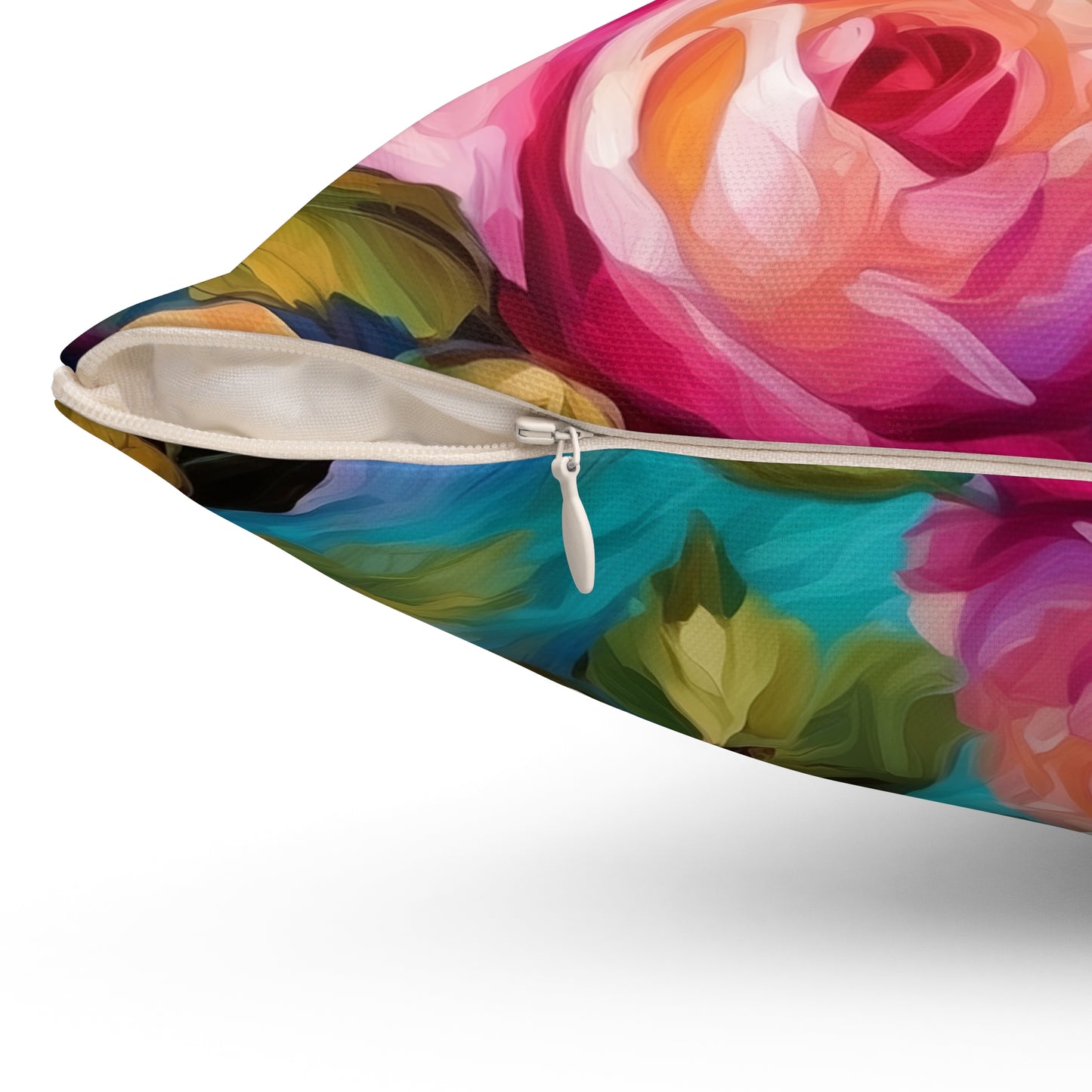 Fauvism inspired Colorful Roses Square Pillow
