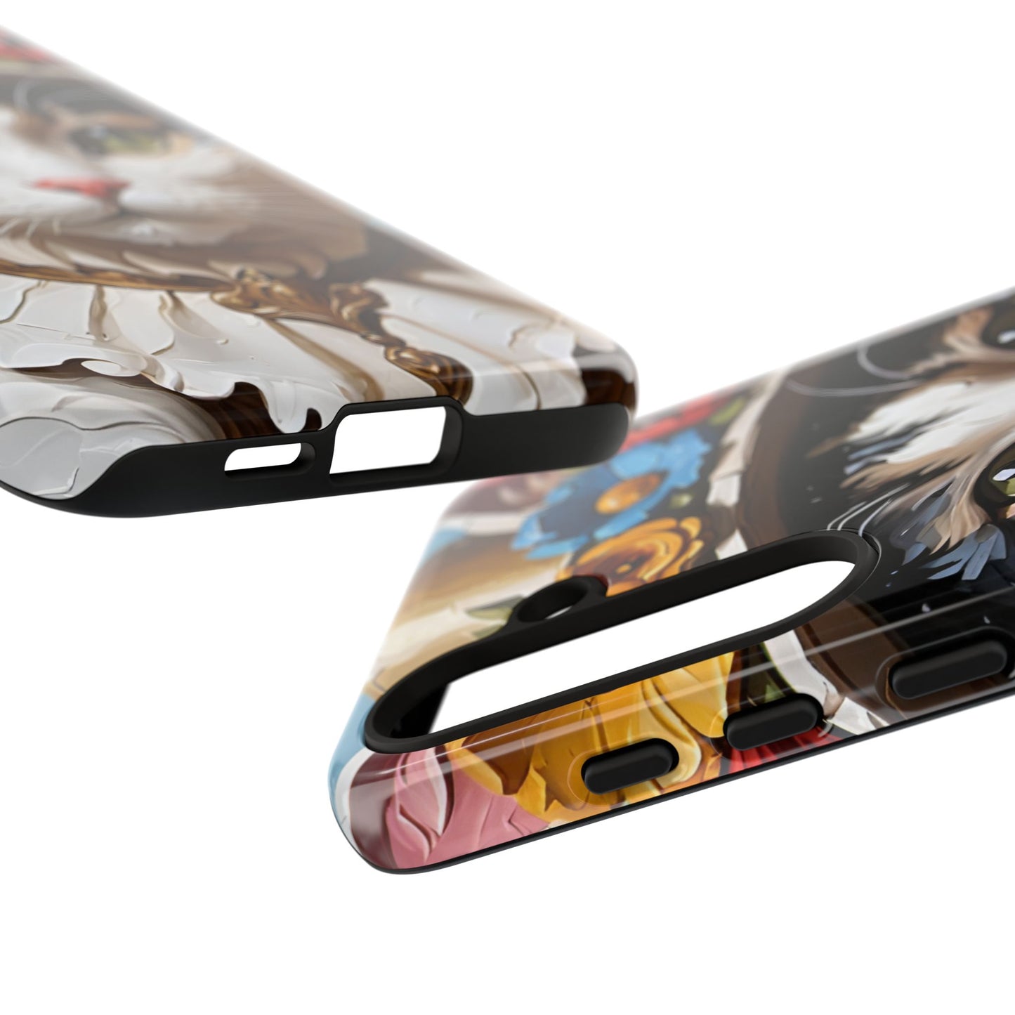 Oil Painting Cat Tough Phone Cases (A Lady)